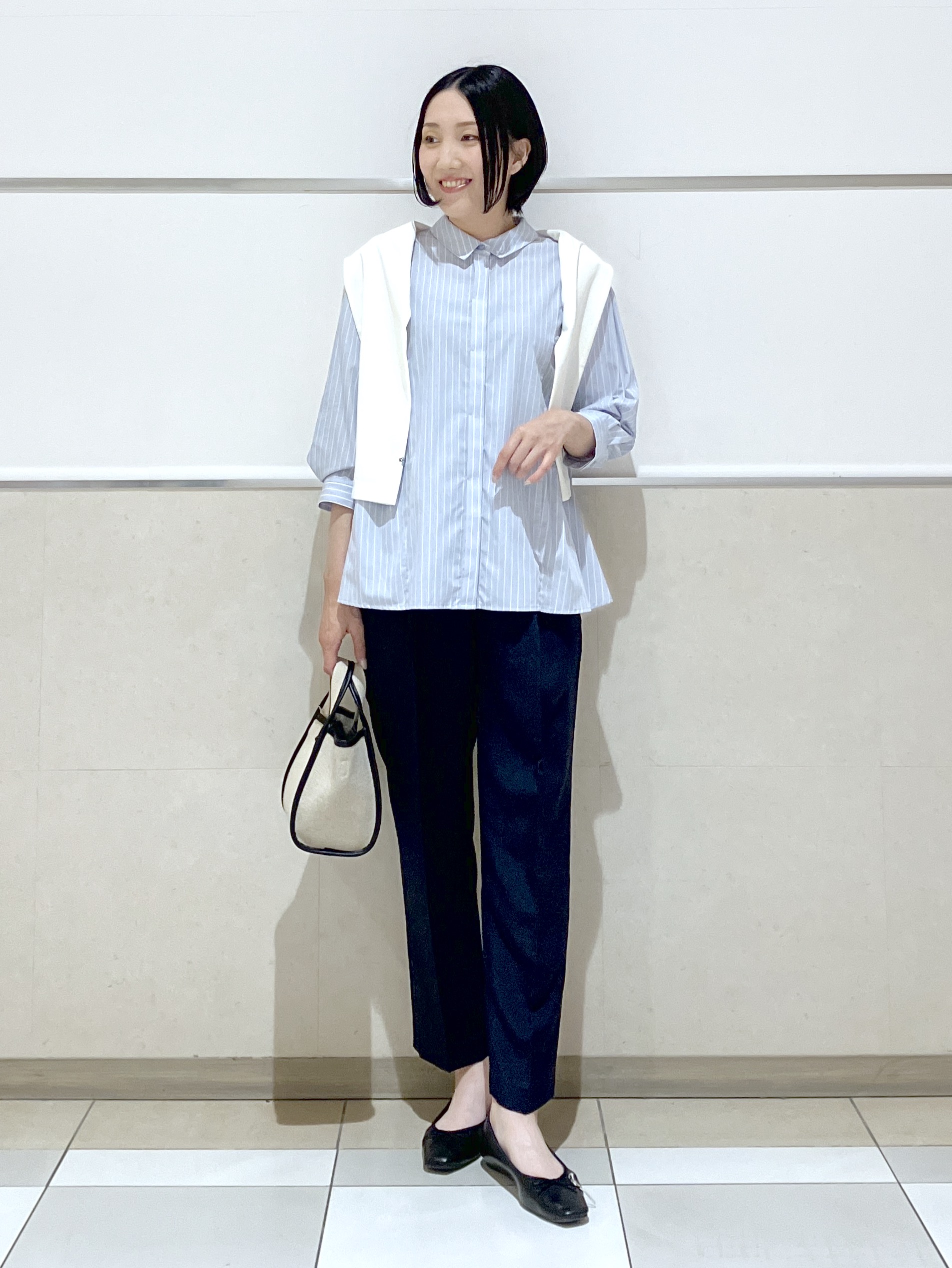 eriko さんの「Dessin｜【洗える】切替フレアシルエットシャツ」を使ったコーディネート