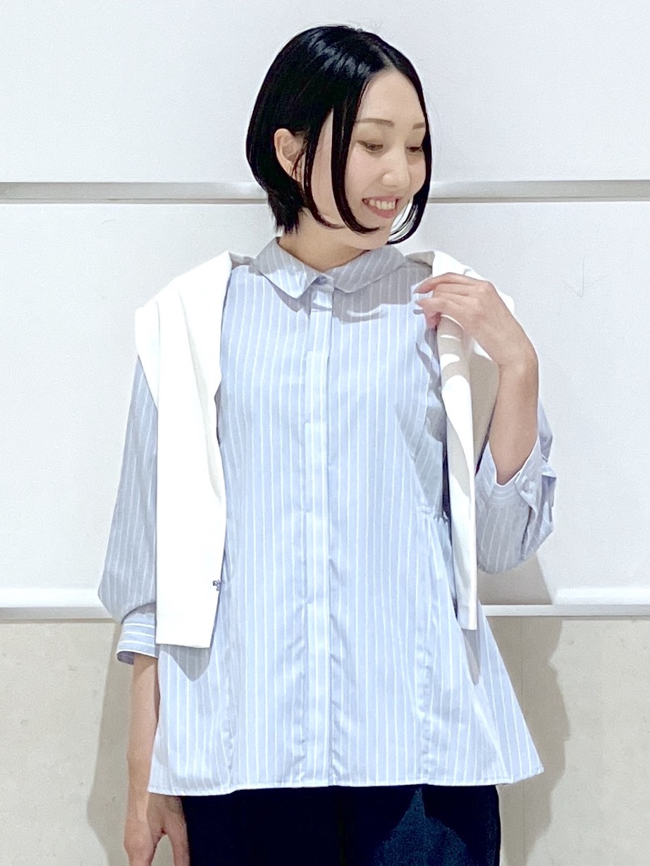 eriko さんの「Dessin｜【洗える】切替フレアシルエットシャツ」を使ったコーディネート