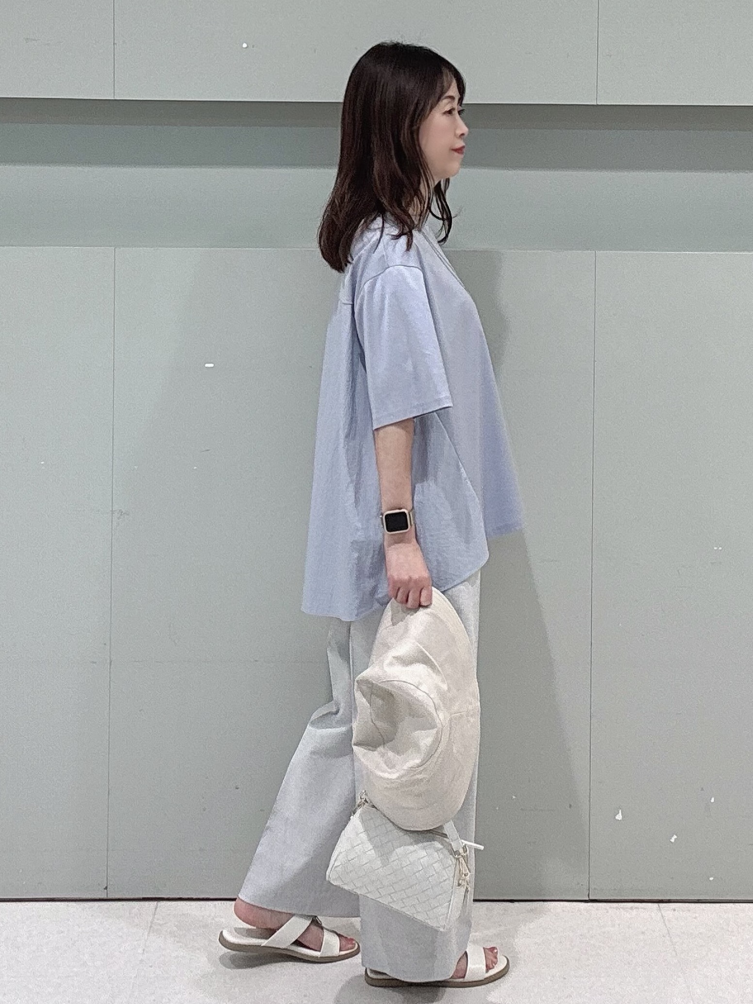 makiさんの「UNTITLED｜【洗える/Tシャツ】異素材ドッキングプルオーバー」を使ったコーディネート