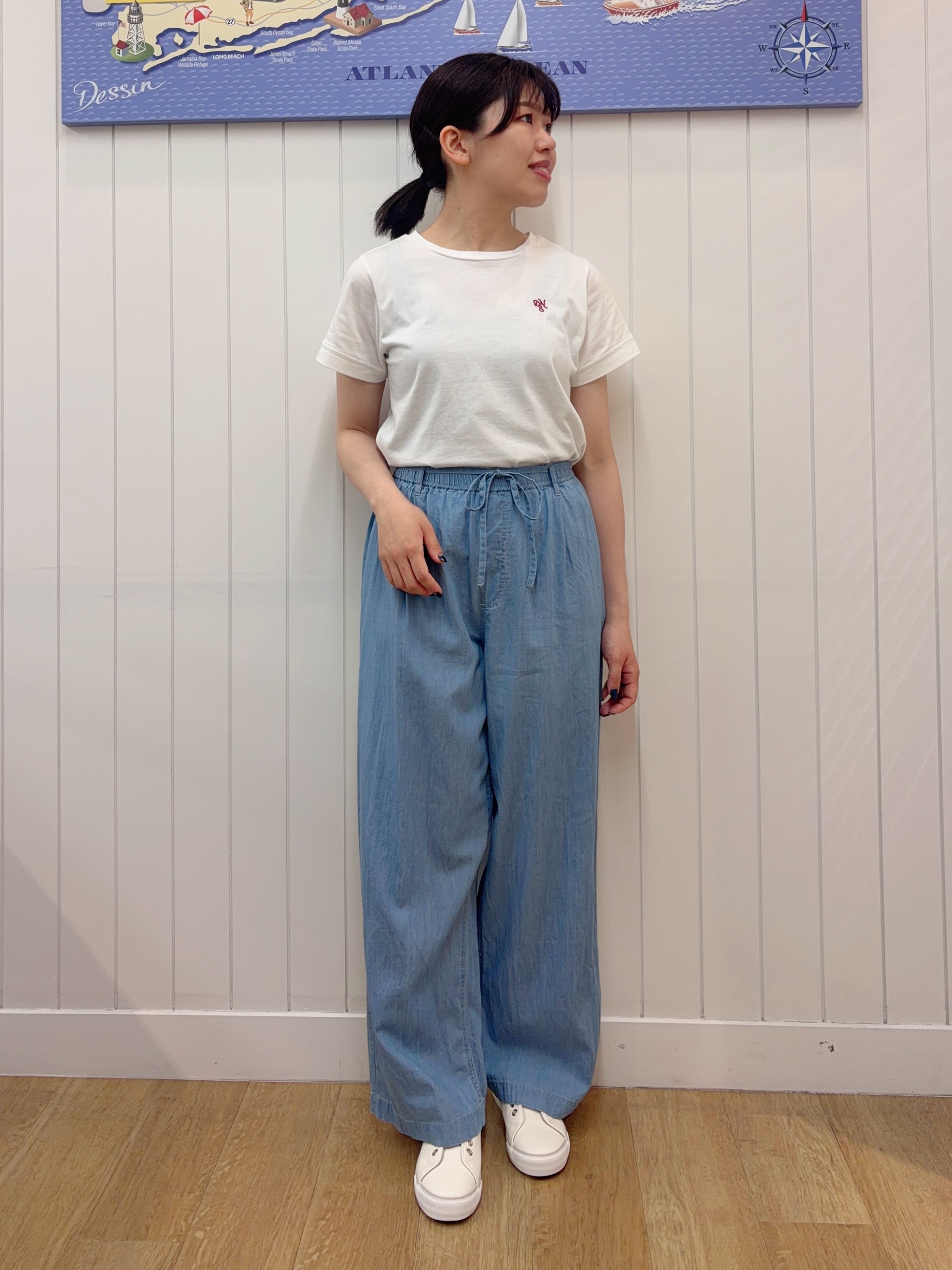 Mayaさんの「Dessin｜【洗える】エアリーシアーフードシャツ」を使ったコーディネート
