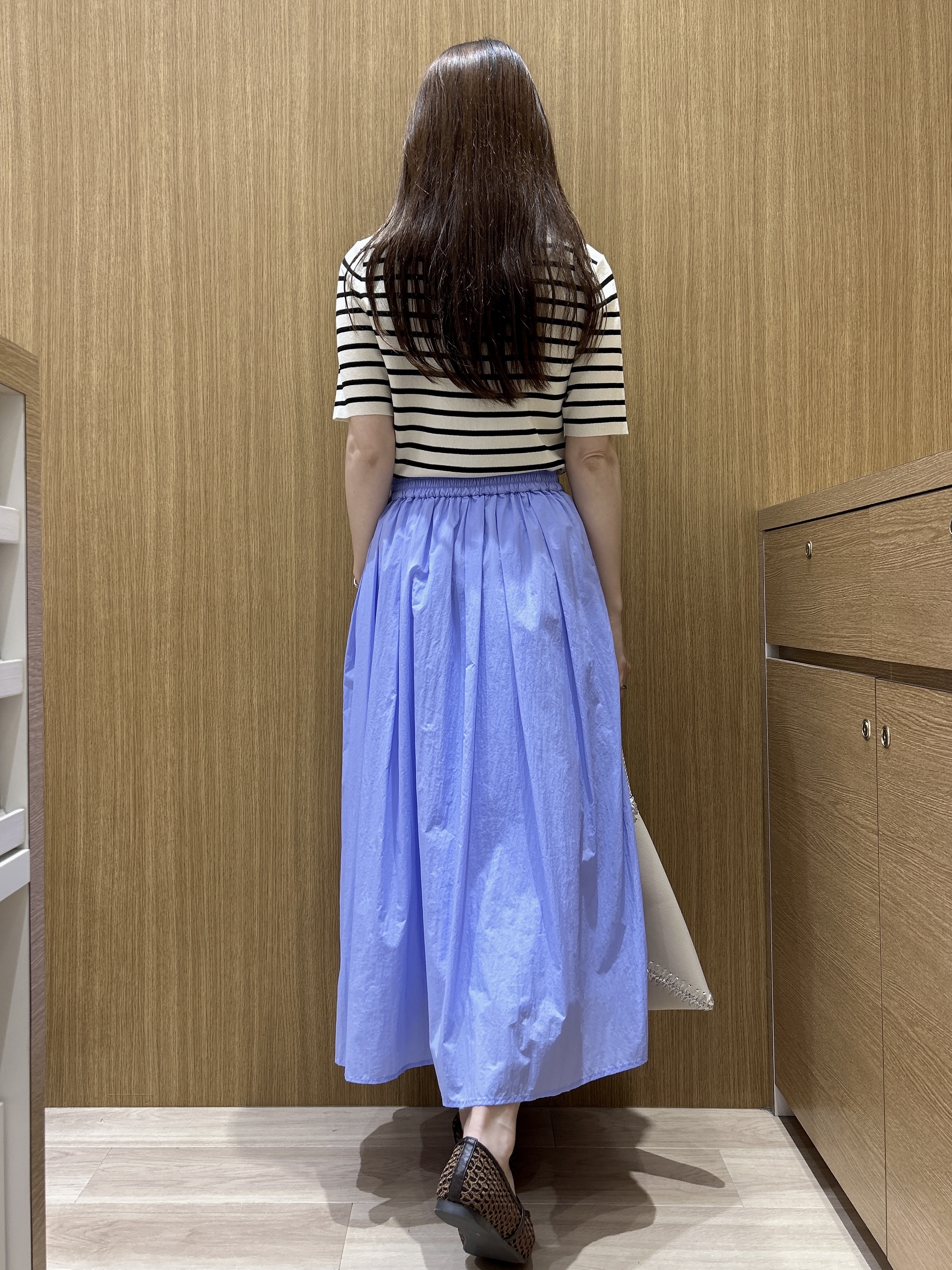 maiさんの「OPAQUE.CLIP｜ボートネックボーダーニット【洗濯機OK／抗ピル】」を使ったコーディネート
