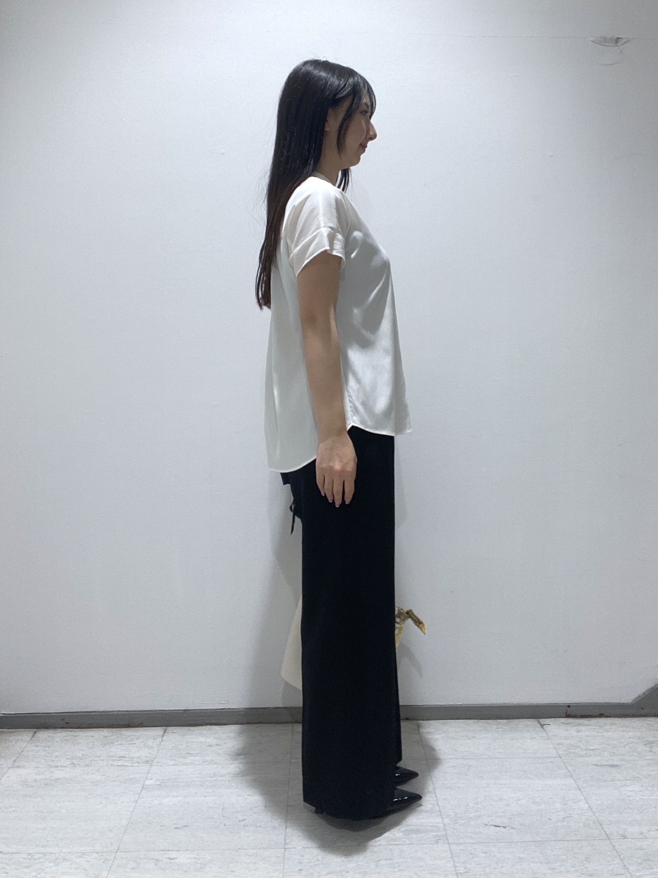 meiさんの「INDIVI｜【洗える／SETUP可能】スキッパーブラウス」を使ったコーディネート
