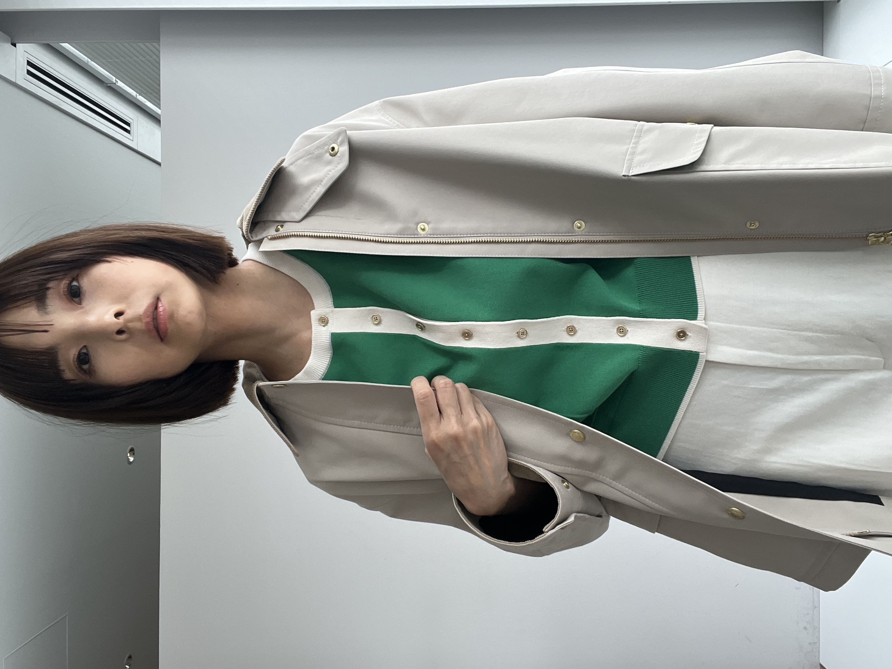 misaさんの「DRESSTERIOR｜【セットアップ可/ウォッシャブル】リネンブレンドワイドパンツ」を使ったコーディネート