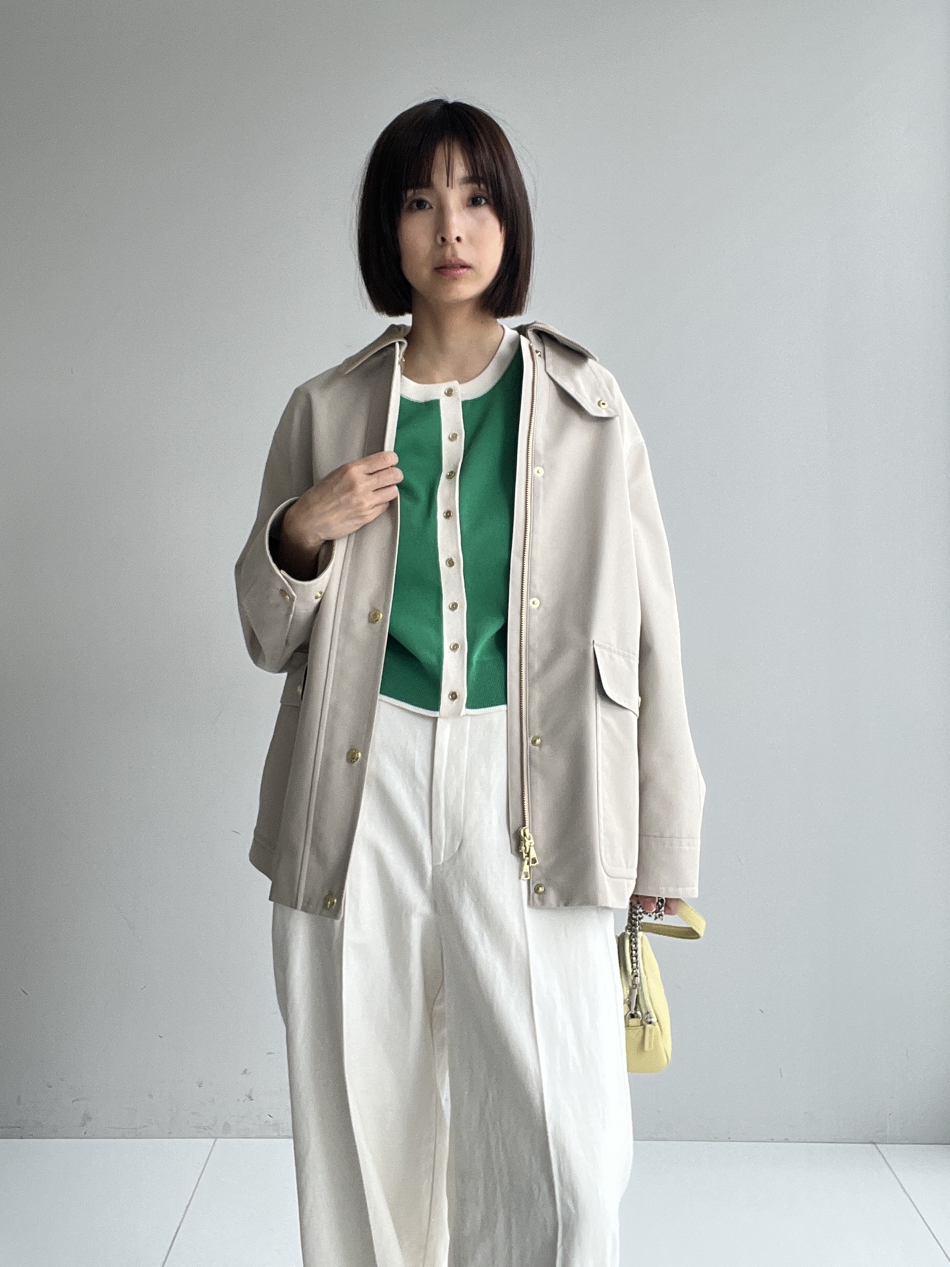 misaさんの「DRESSTERIOR｜【セットアップ可/ウォッシャブル】リネンブレンドワイドパンツ」を使ったコーディネート