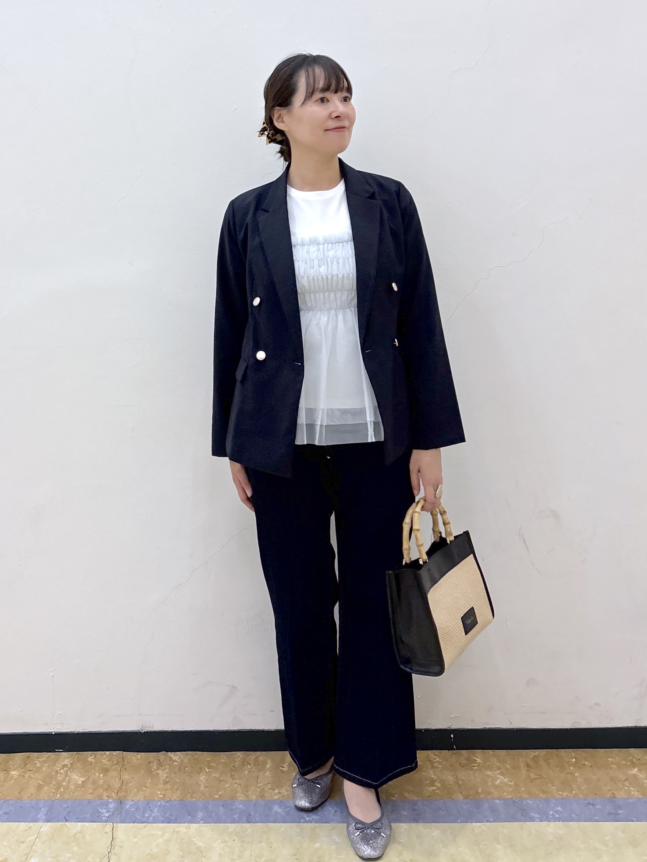 akariさんの「index｜チュールペプラムトップス【洗濯機OK／接触冷感／UVケア】」を使ったコーディネート