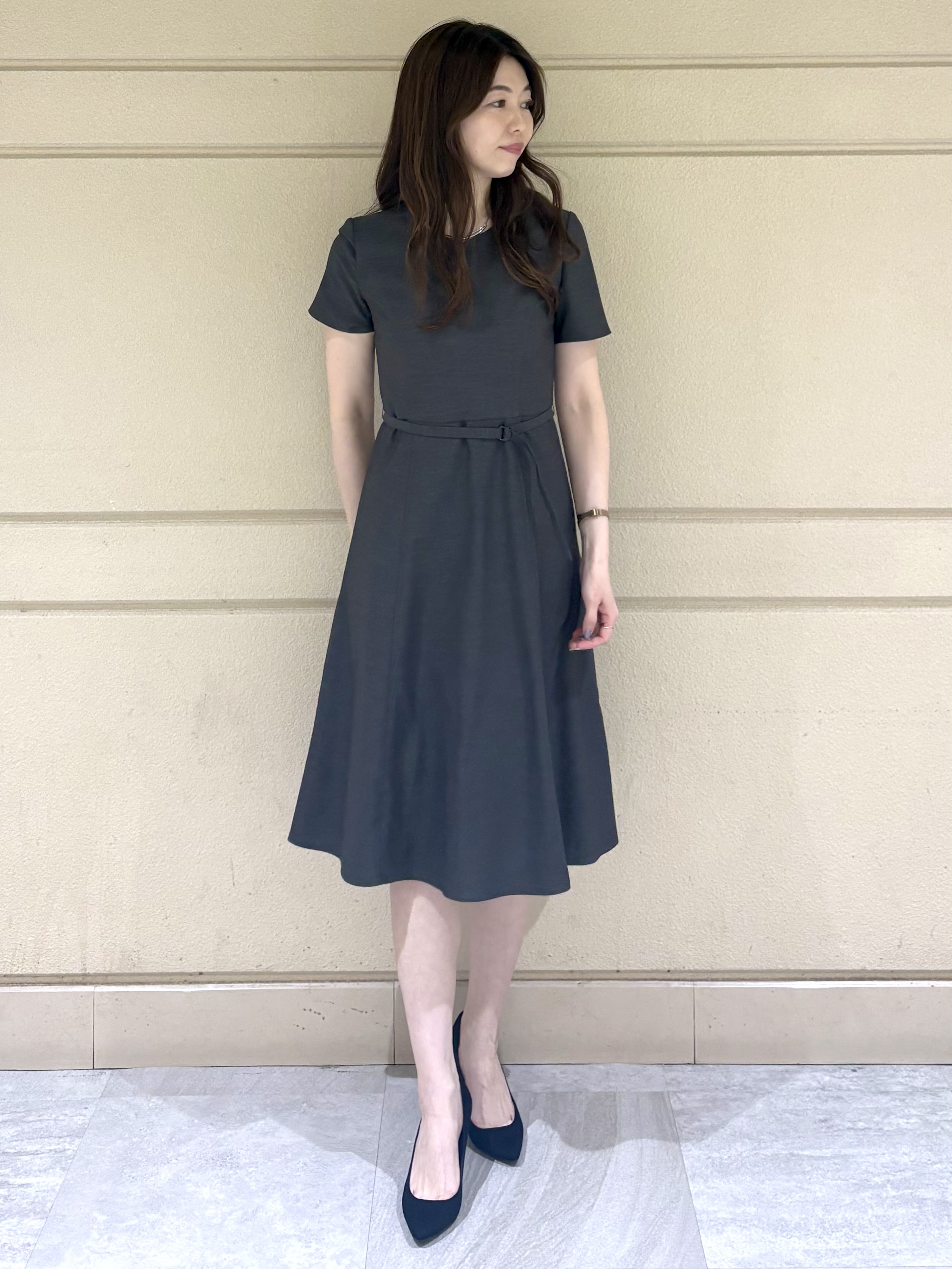 sakiさんの「COUP DE CHANCE｜【日本製／接触冷感／UVケア／手洗い可】リネンライクノーカラージャケット」を使ったコーディネート