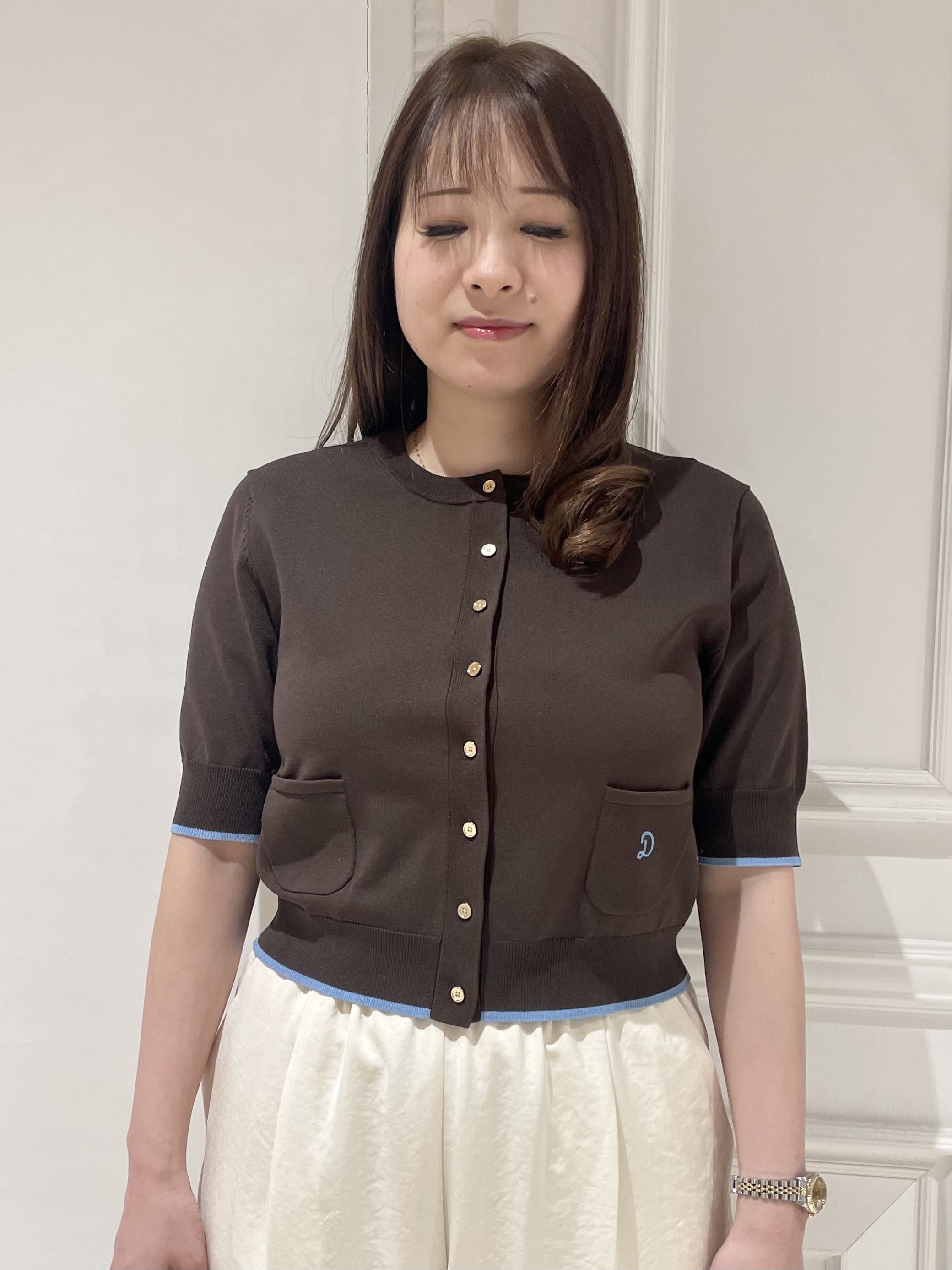 minowaさんの「DRESSTERIOR｜【UVカット/ウォッシャブル】クールタッチ ニットカーディガン」を使ったコーディネート