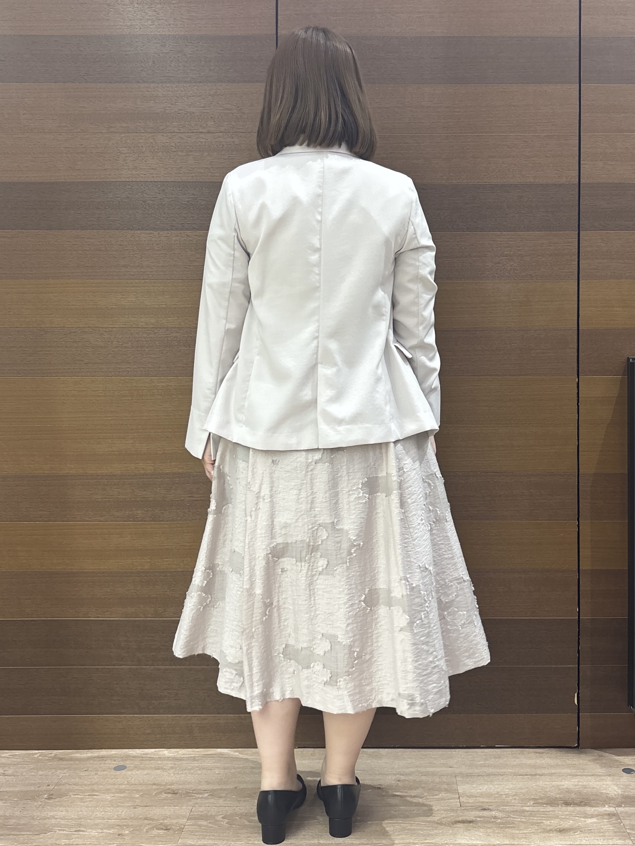 yumeさんの「OPAQUE.CLIP｜《再入荷》ダブルブレストテーラードジャケット【接触冷感／吸水速乾／イージーアイロン／防シワ／洗濯機O」を使ったコーディネート