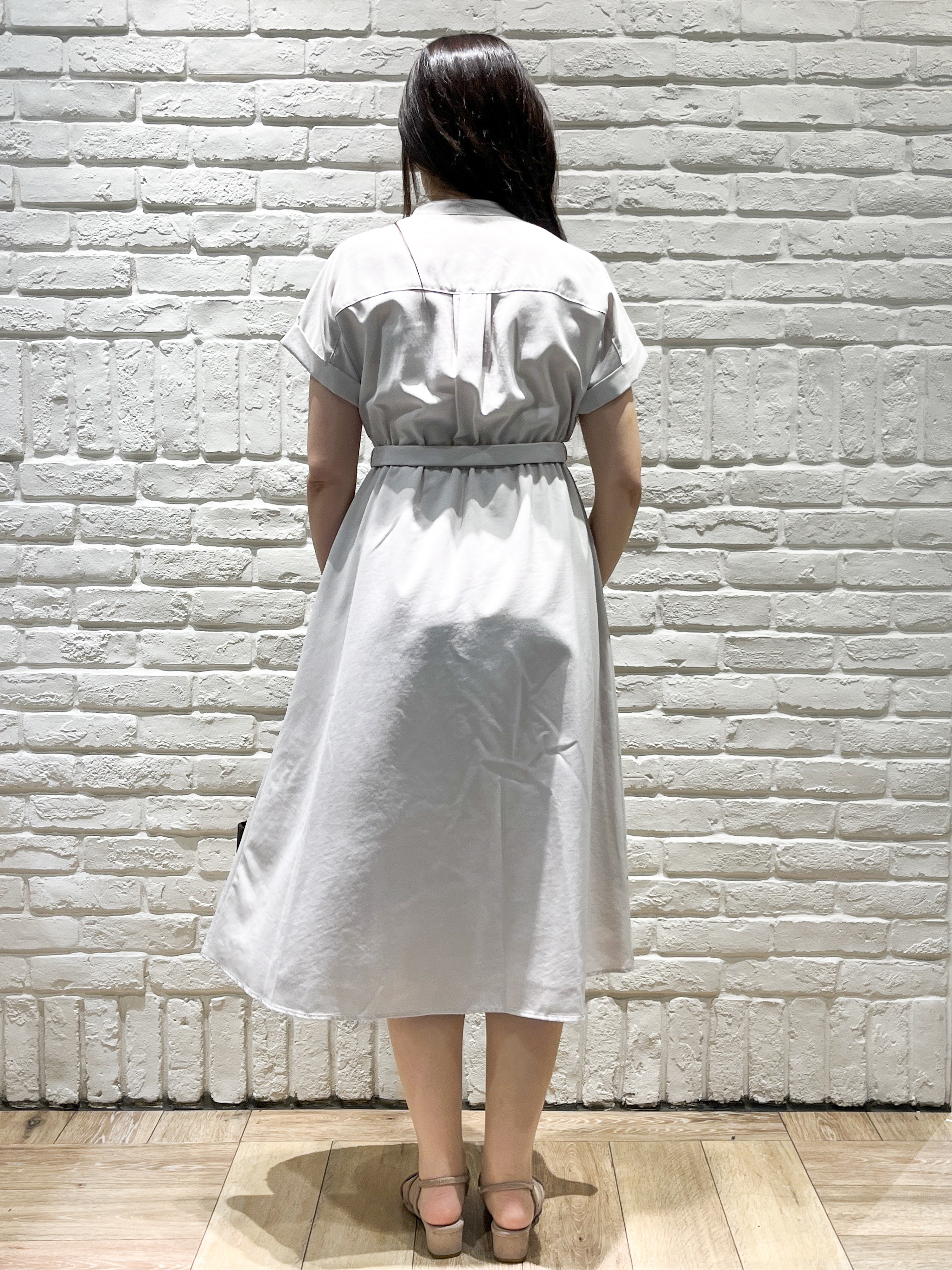 erinaさんの「index｜ダブルポケットスキッパーワンピース【防シワ／洗濯機OK】《XS～3L／6col》」を使ったコーディネート
