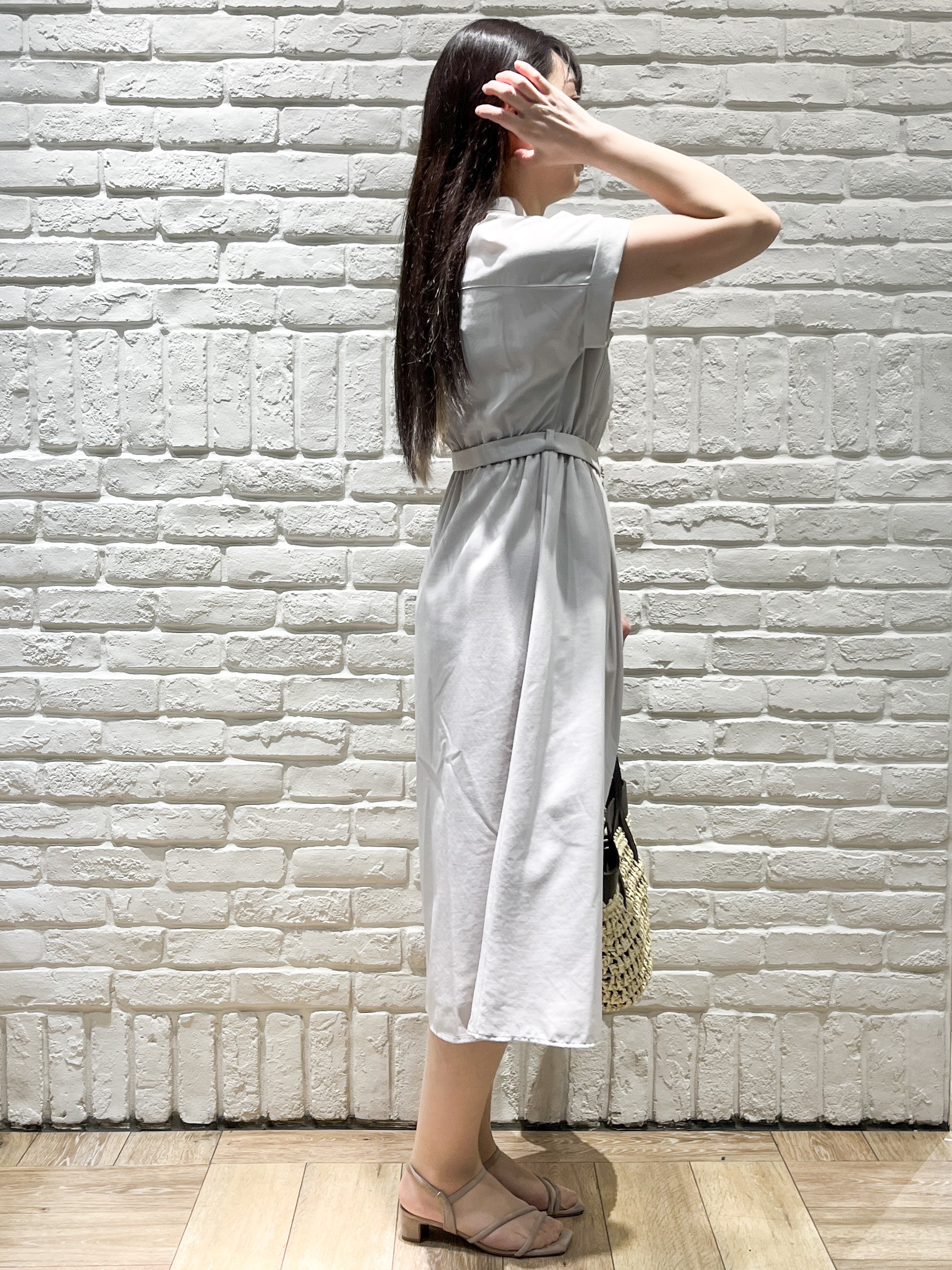 erinaさんの「index｜ダブルポケットスキッパーワンピース【防シワ／洗濯機OK】《XS～3L／6col》」を使ったコーディネート