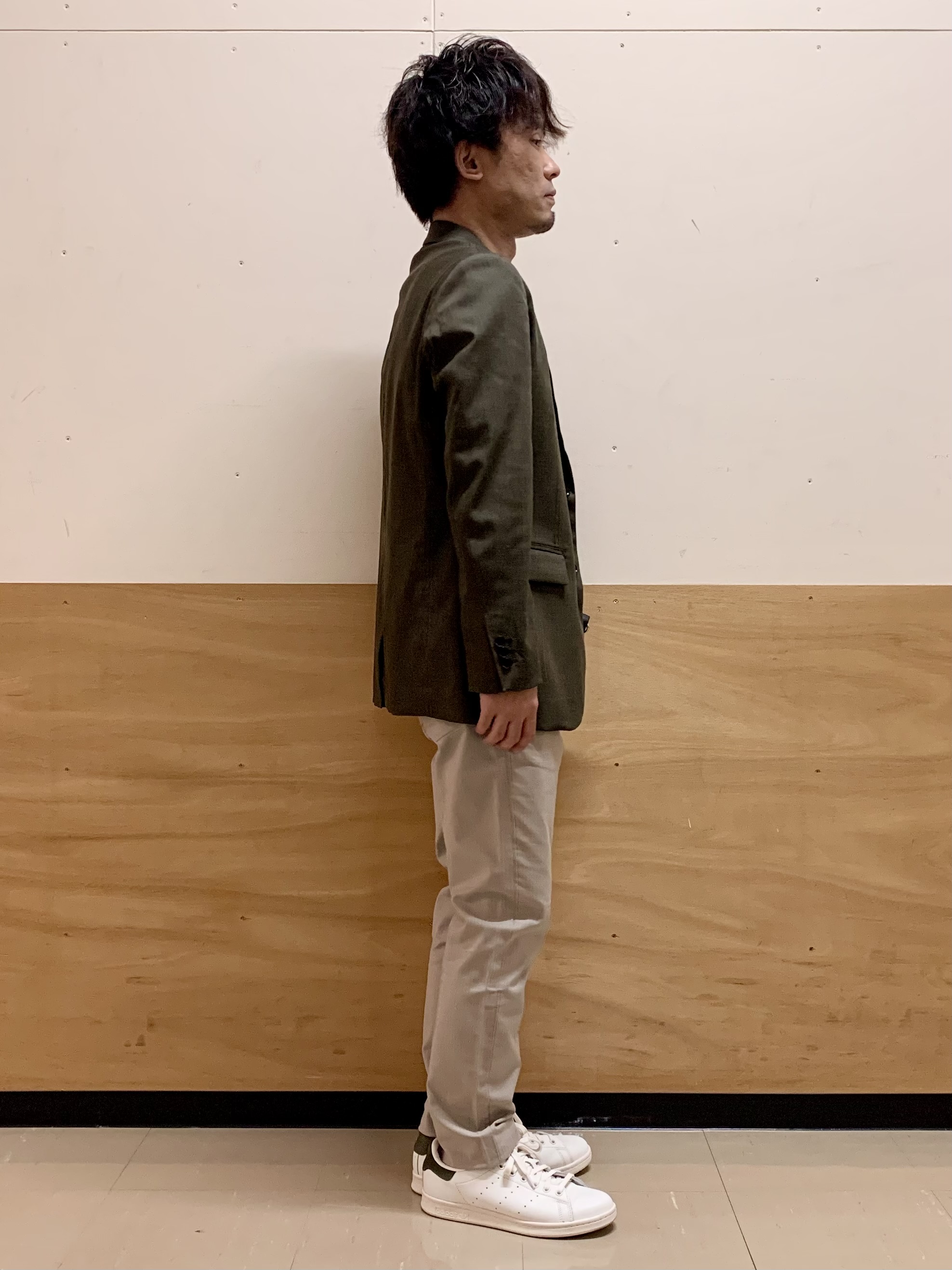 MATUさんの「THE SHOP TK｜ライトエバーデニム ジャケット 洗濯機OK/ストレッチ/セットアップ可」を使ったコーディネート