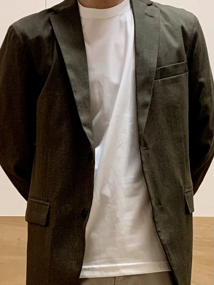 MATUさんの「THE SHOP TK｜ライトエバーデニム ジャケット 洗濯機OK/ストレッチ/セットアップ可」を使ったコーディネート