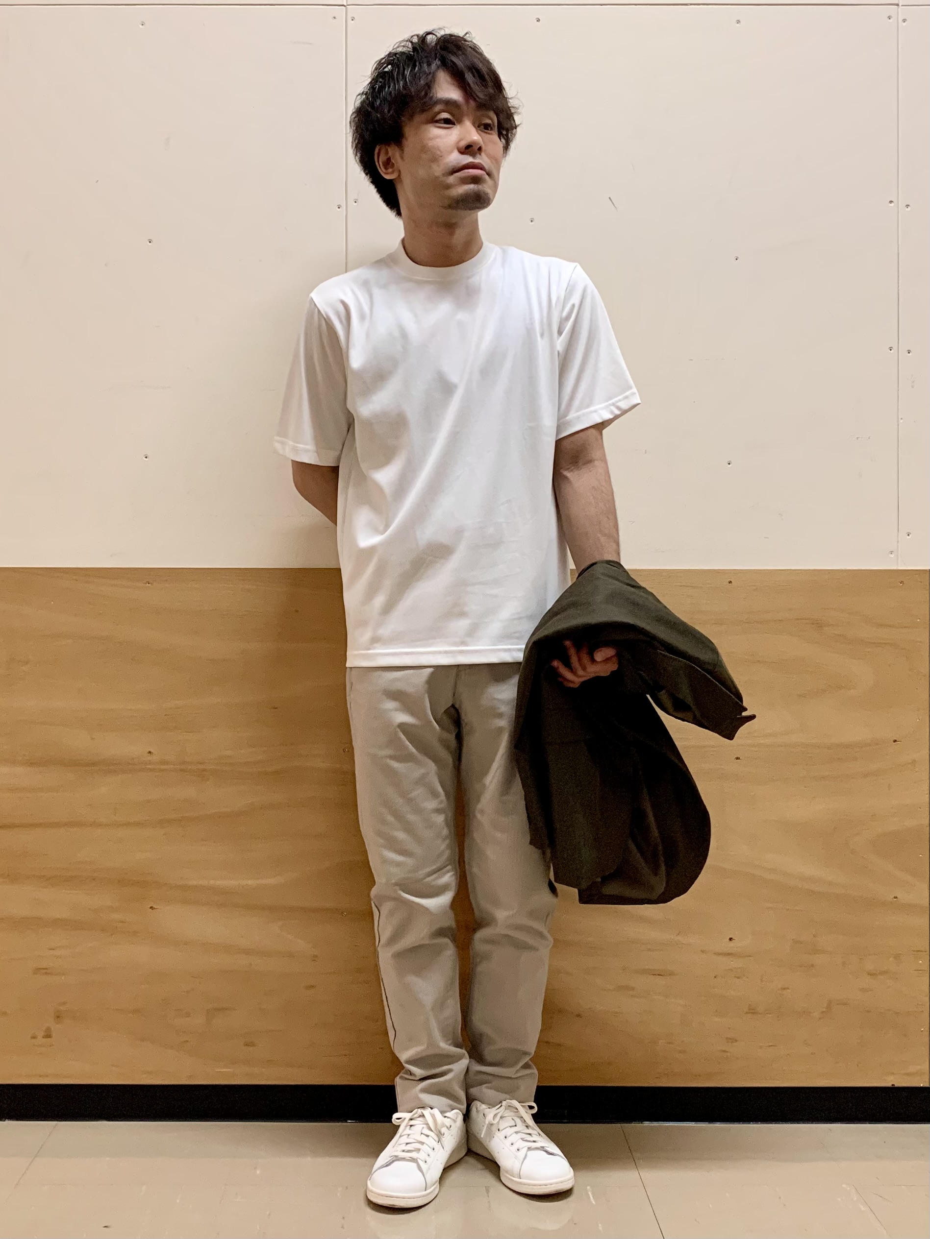 MATUさんの「THE SHOP TK｜ライトエバーデニム ジャケット 洗濯機OK/ストレッチ/セットアップ可」を使ったコーディネート