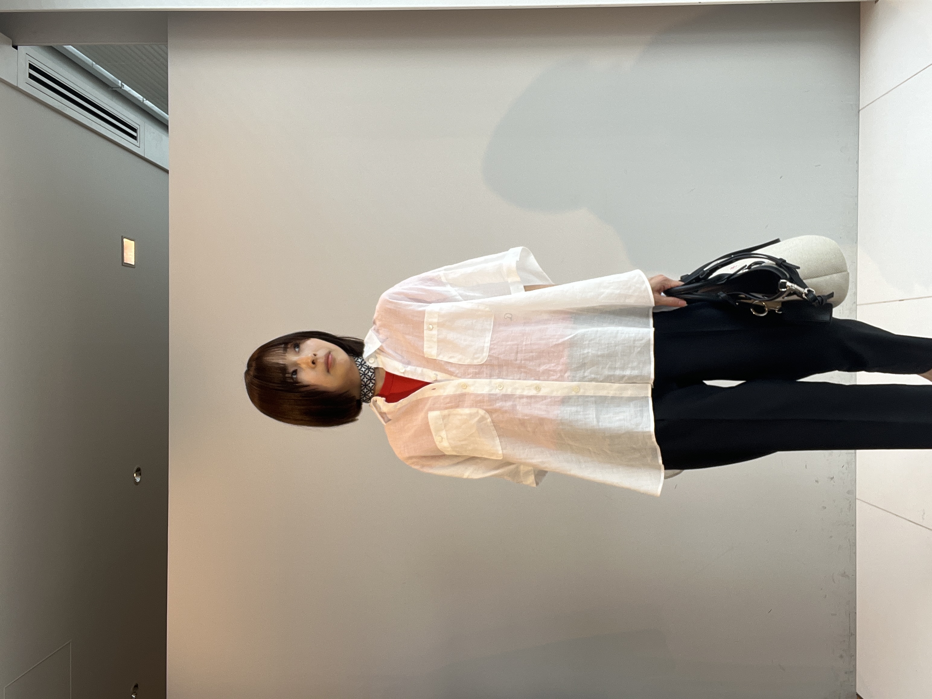 misaさんの「DRESSTERIOR｜【ウォッシャブル】コットンシルクフレンチスリーブニット」を使ったコーディネート