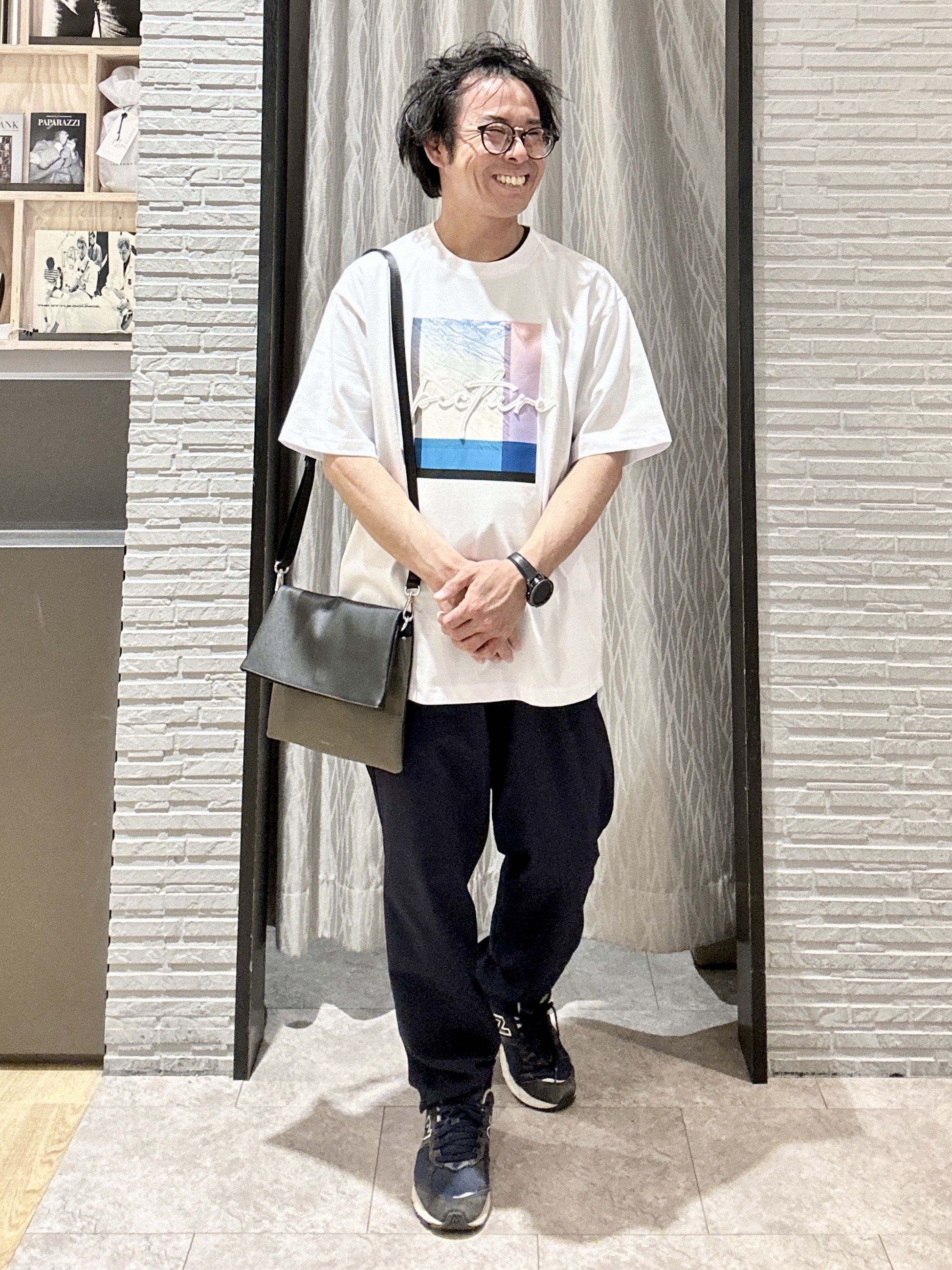 KENJI Iさんの「THE SHOP TK｜コード刺繍 半袖Tシャツ 洗濯機OK」を使ったコーディネート