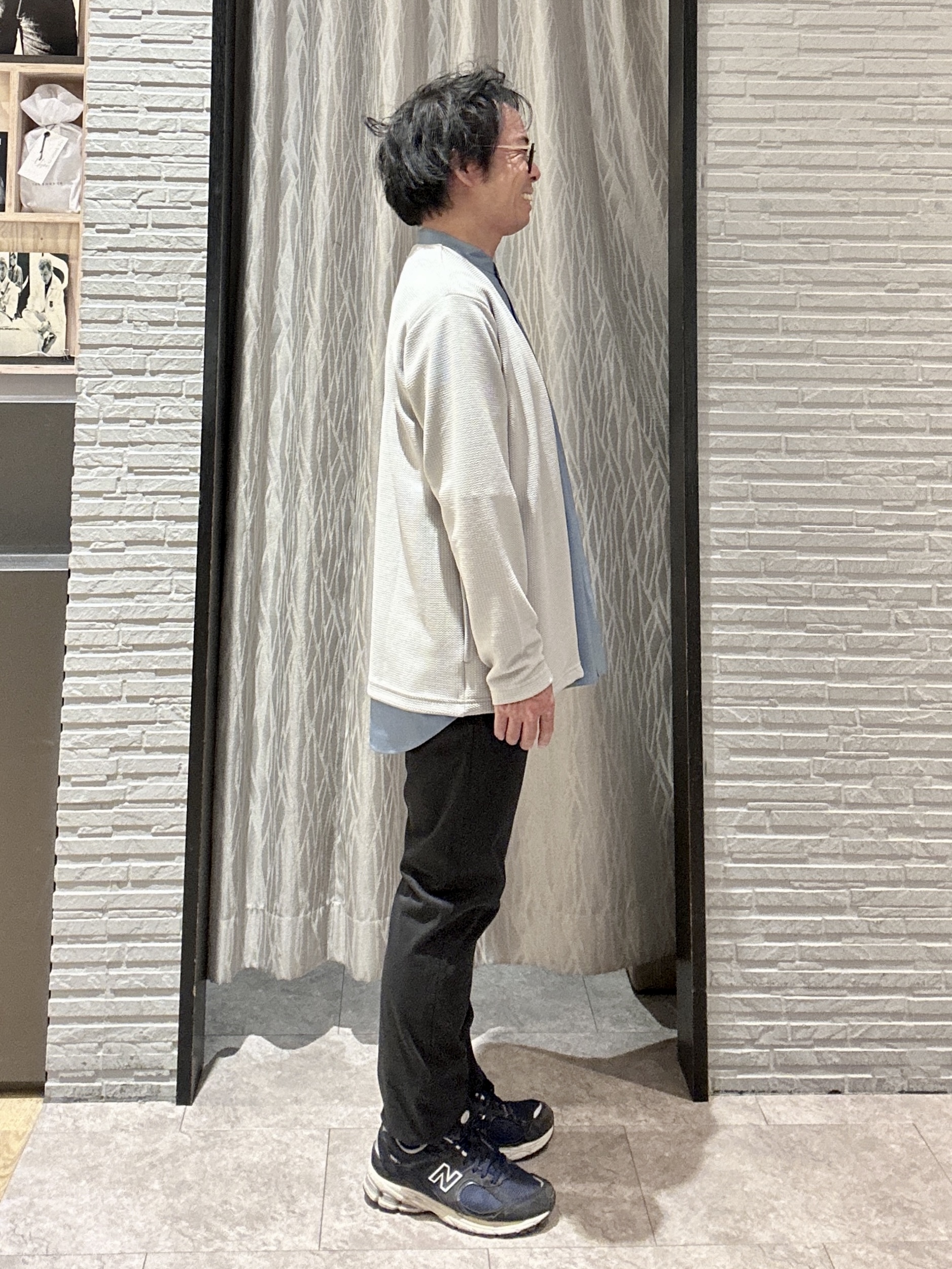 KENJI Iさんの「THE SHOP TK｜【2点セット】カーディガン＋半袖Tシャツ 洗濯機OK」を使ったコーディネート