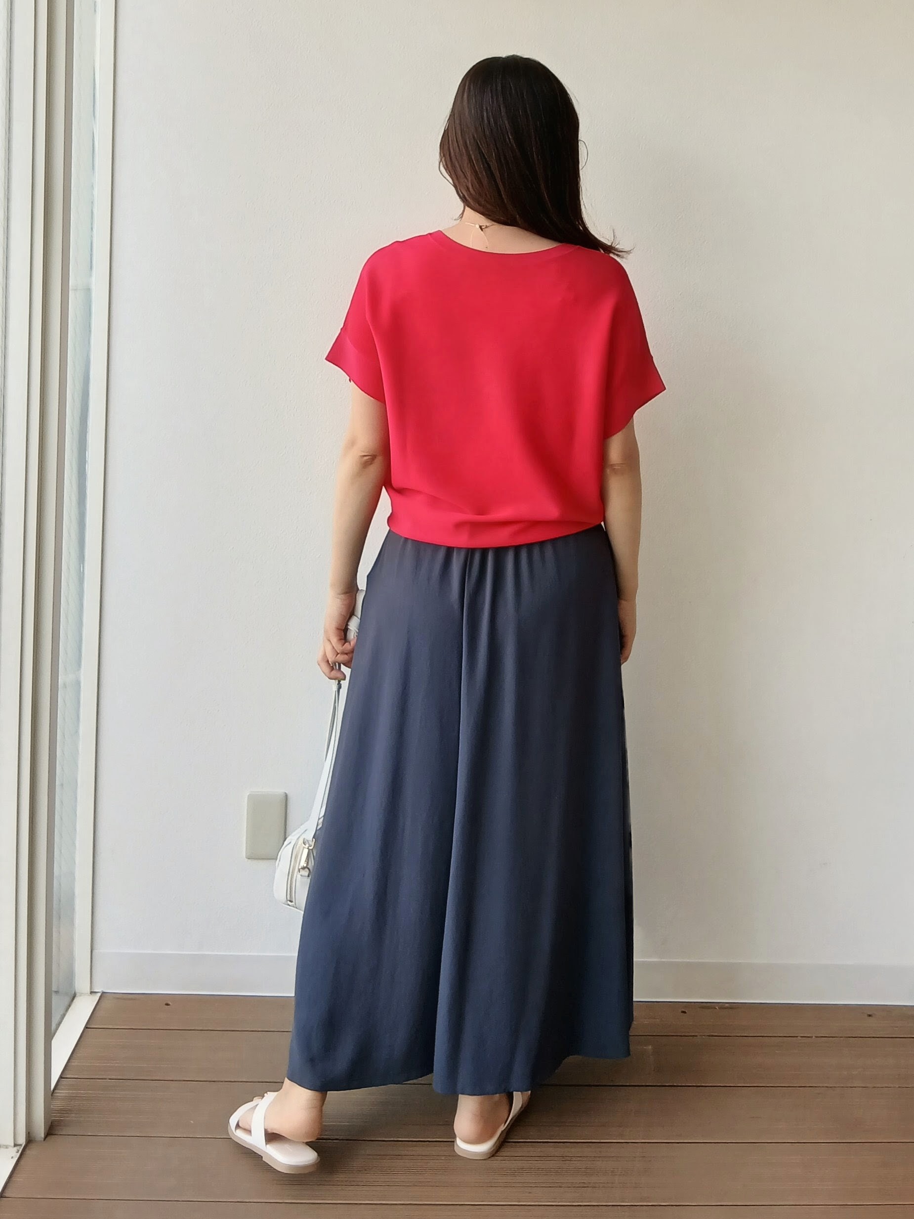なみきさんの「UNTITLED｜【11色展開/体型カバー】前後2WAYフレンチスリーブニット」を使ったコーディネート