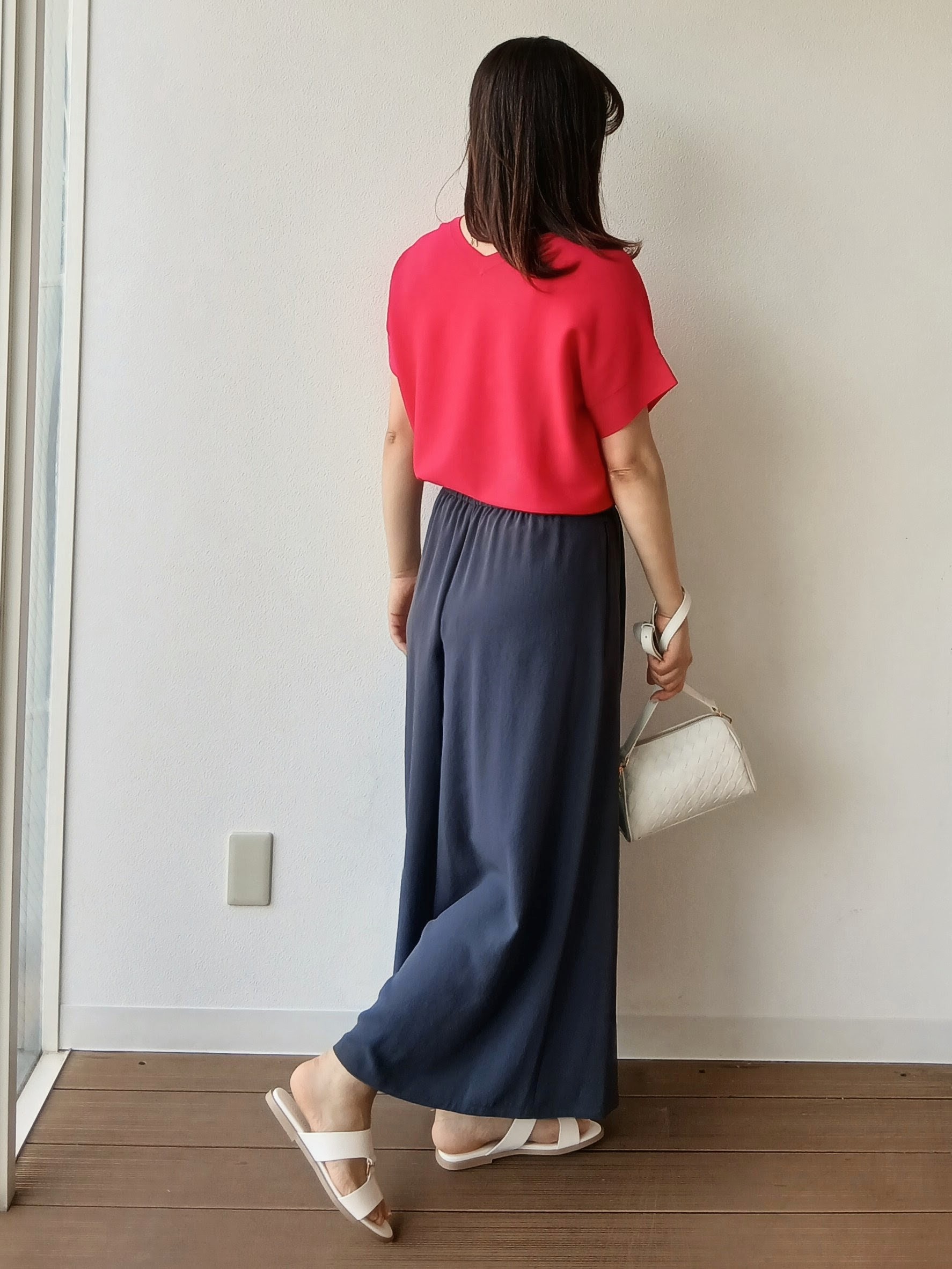 なみきさんの「UNTITLED｜【11色展開/体型カバー】前後2WAYフレンチスリーブニット」を使ったコーディネート