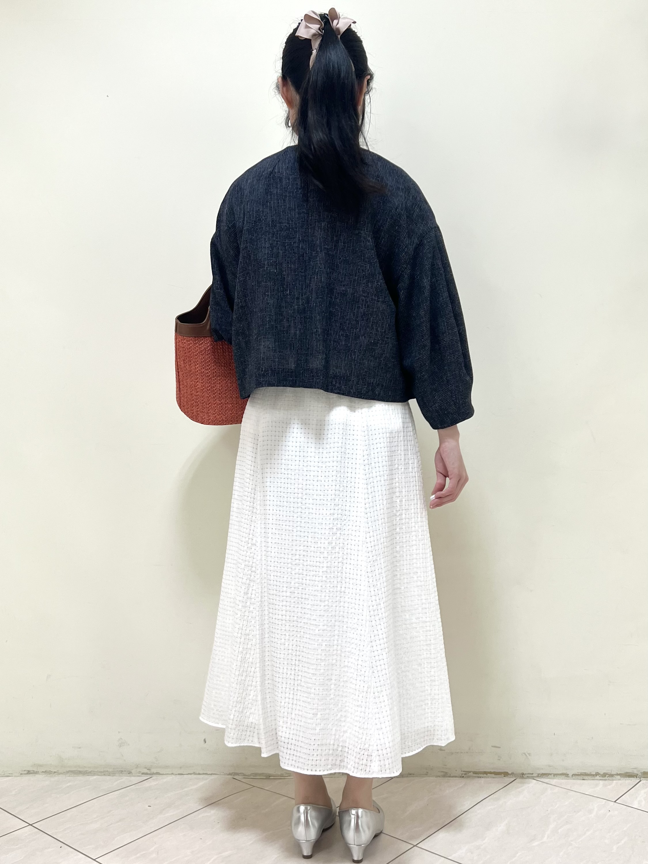yanaさんの「Reflect｜【セットアップ可】ツイードノーカラージャケット」を使ったコーディネート