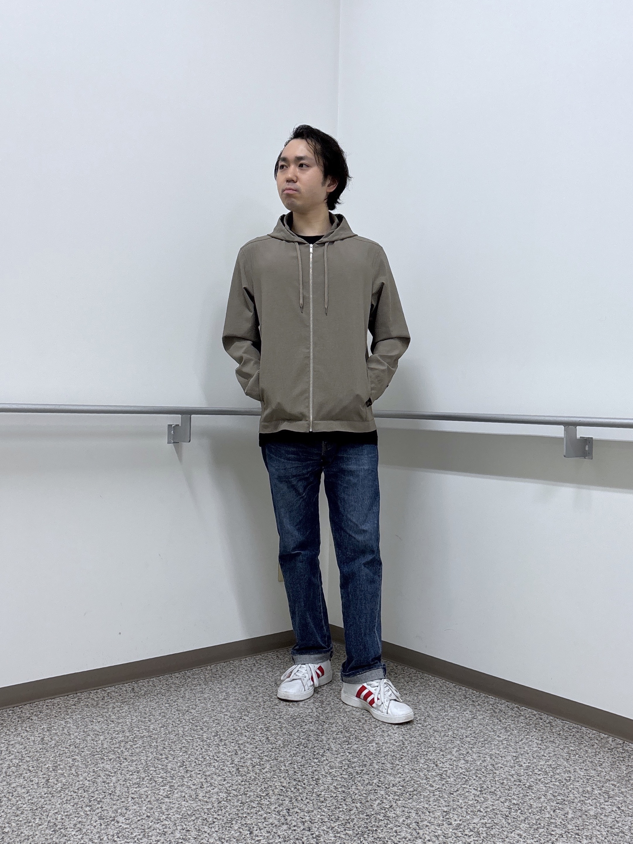 KEIさんの「TAKEO KIKUCHI｜【撥水・洗える・シワになりにくい】 リランチェ（R） フードブルゾン」を使ったコーディネート