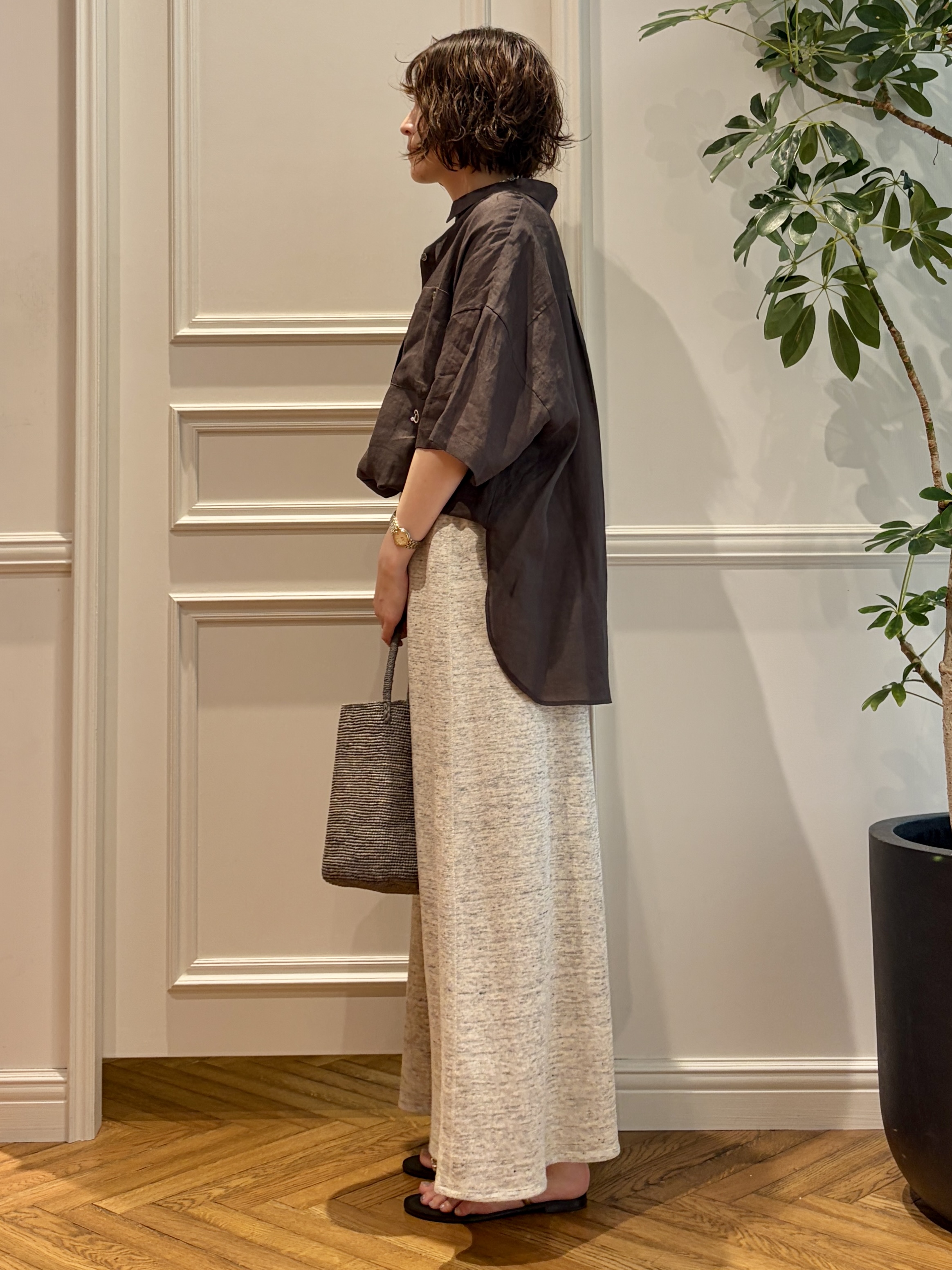 nakaoさんの「DRESSTERIOR｜MADE IN MADA（メイドインマダ）NAVIO バケツバッグ」を使ったコーディネート