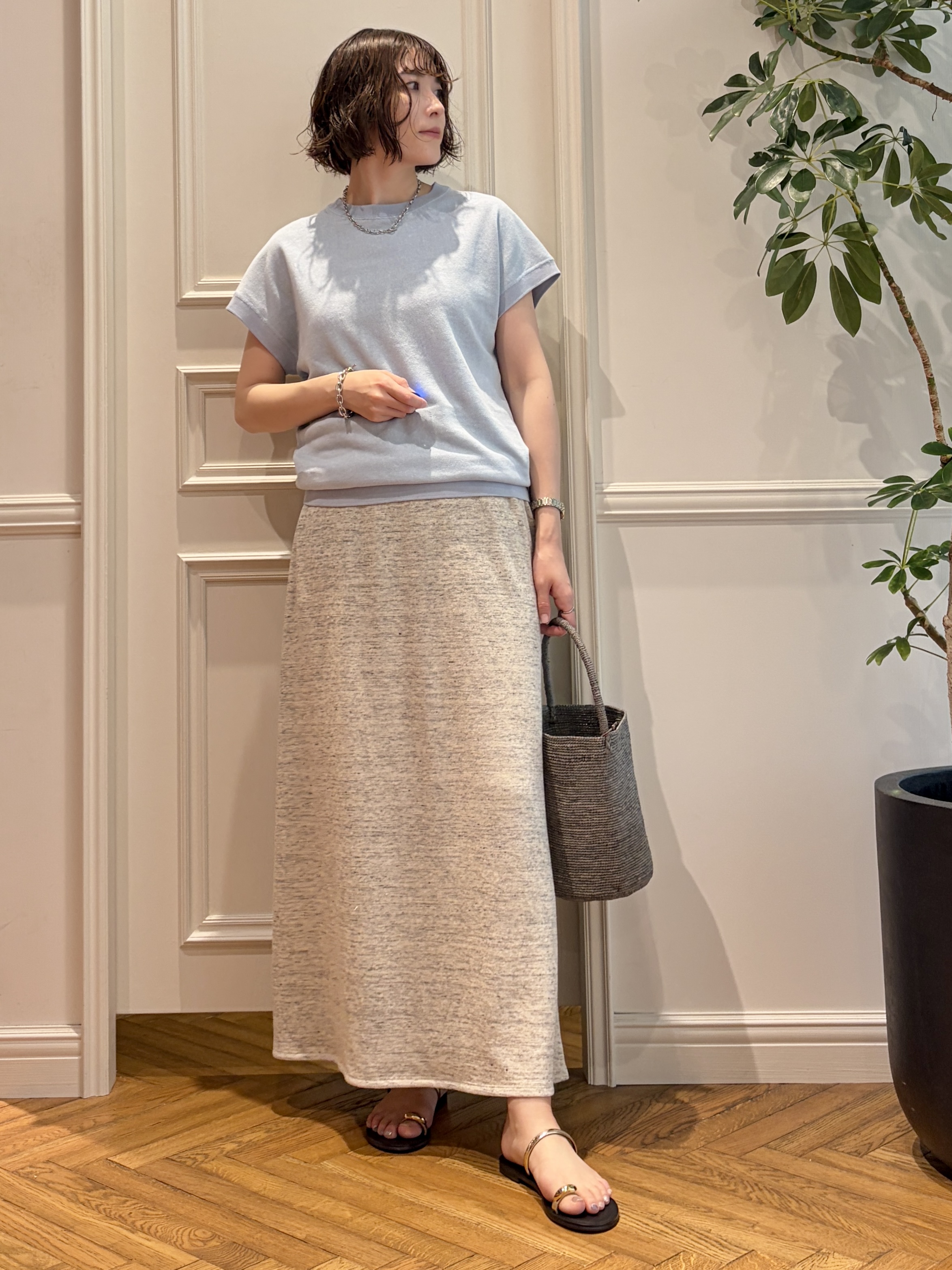nakaoさんの「DRESSTERIOR｜MADE IN MADA（メイドインマダ）NAVIO バケツバッグ」を使ったコーディネート