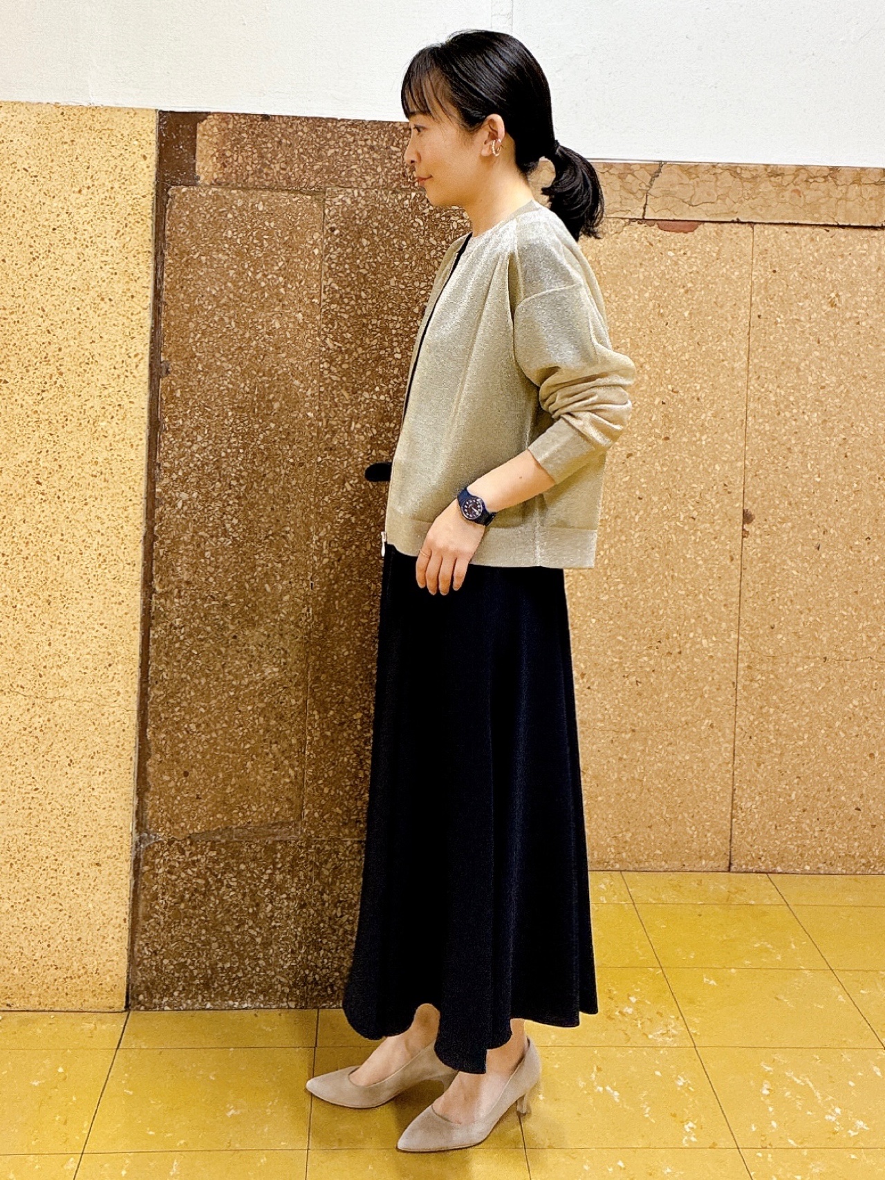 hattoriさんの「INDIVI｜【接触冷感/吸水速乾/洗える】ドレープツイルワンピース」を使ったコーディネート