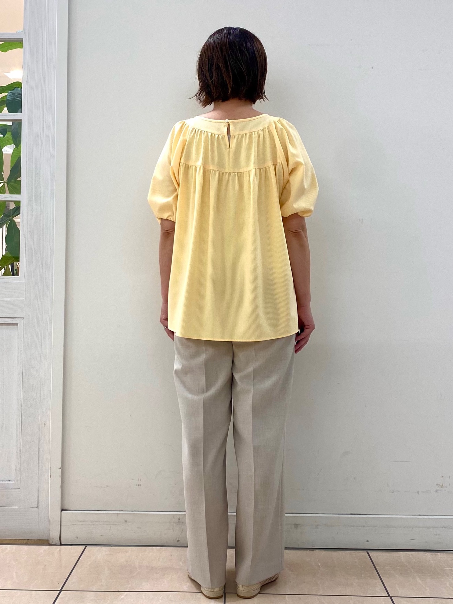 ksmさんの「Reflect｜ギャザーデザインブラウス」を使ったコーディネート