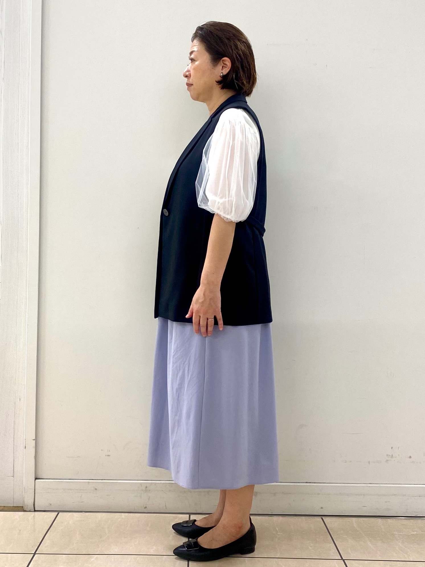 ksmさんの「Reflect｜【セットアップ可】リネンライクジレ」を使ったコーディネート