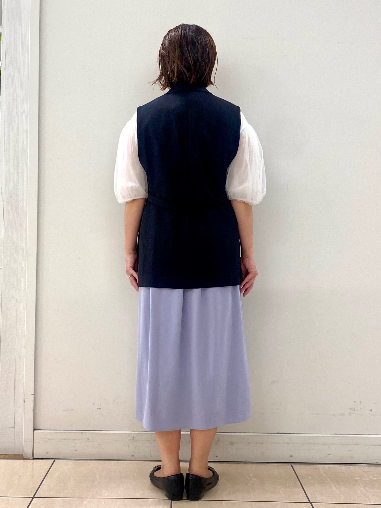ksmさんの「Reflect｜【セットアップ可】リネンライクジレ」を使ったコーディネート