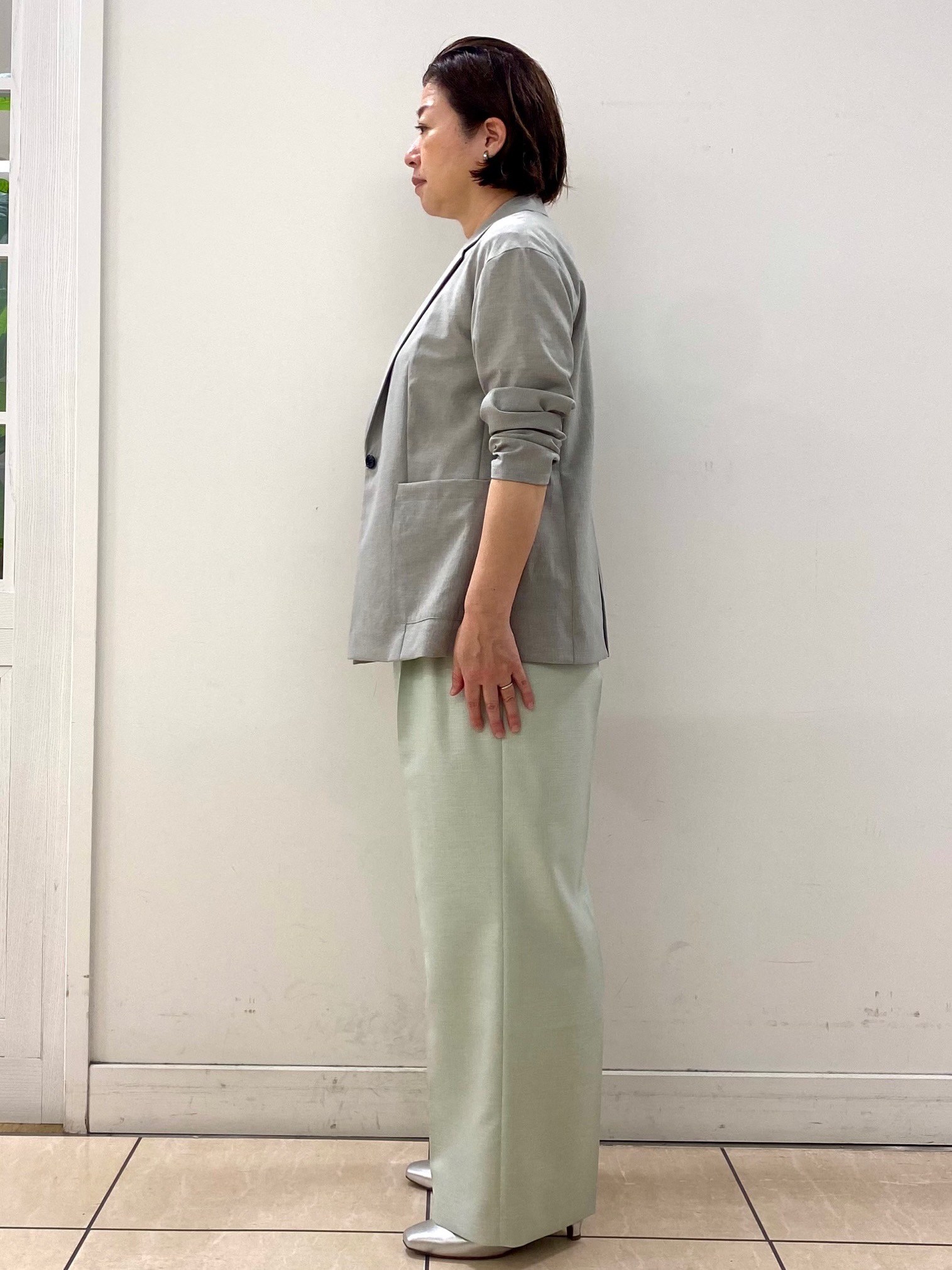 ksmさんの「Reflect｜【SS-4Lサイズ／接触冷感／シワになりにくい】リラクシーテーラードジャケット」を使ったコーディネート