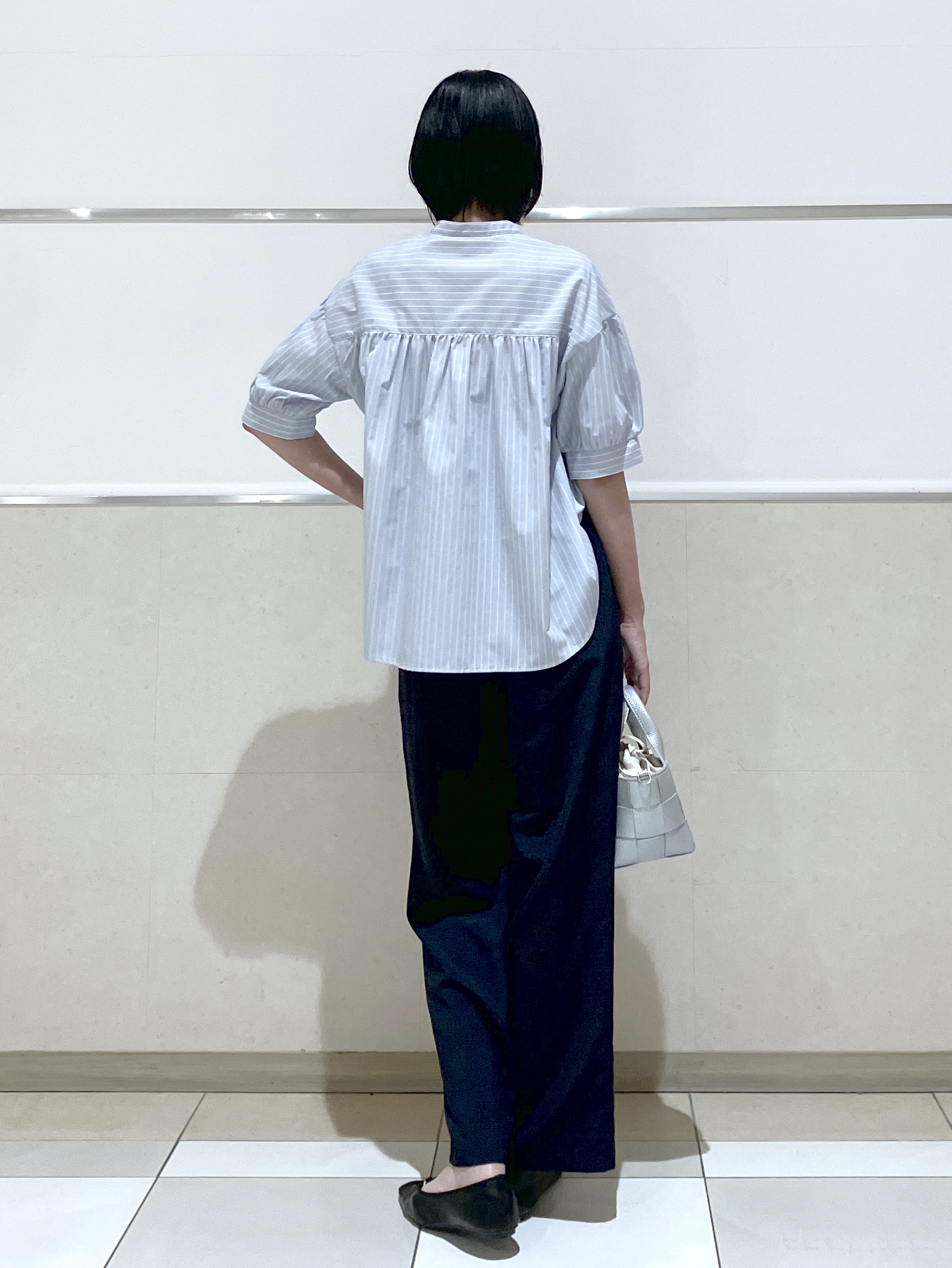 eriko さんの「Dessin｜【洗える】ストライプスキッパーシャツ」を使ったコーディネート