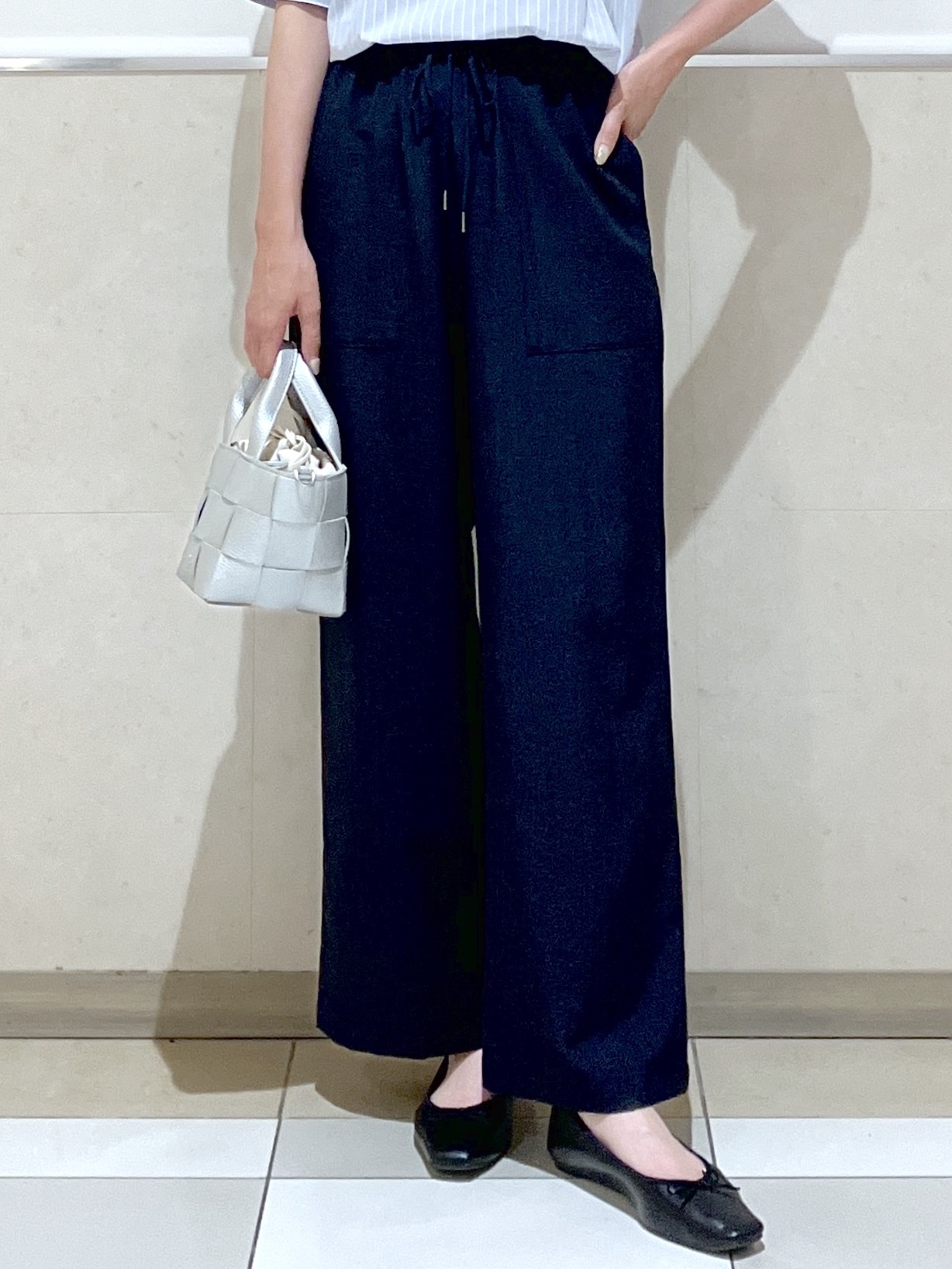 eriko さんの「Dessin｜【洗える】ストライプスキッパーシャツ」を使ったコーディネート