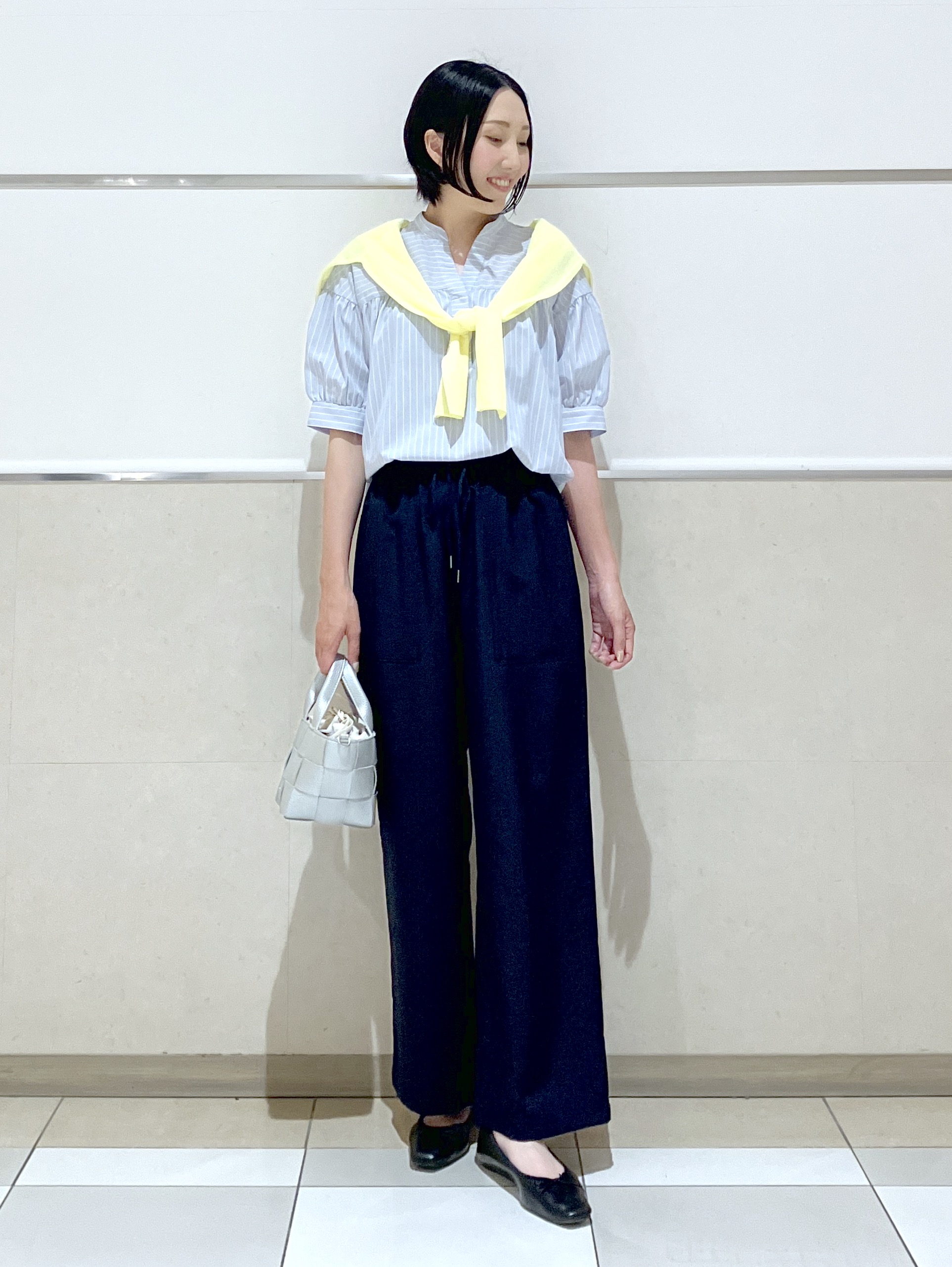 eriko さんの「Dessin｜【洗える】ストライプスキッパーシャツ」を使ったコーディネート