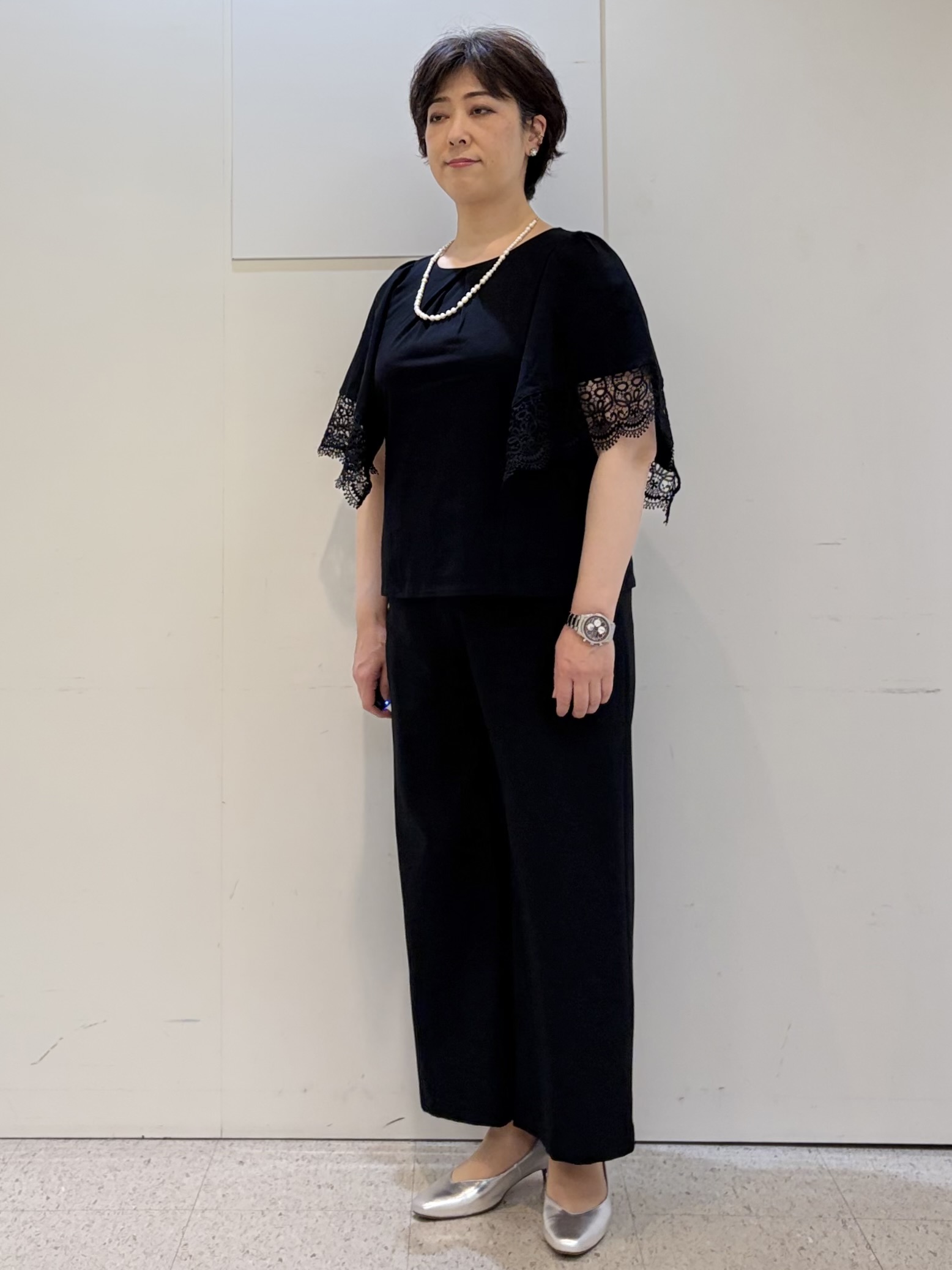 ヤスコさんの「Reflect｜【UVカット／接触冷感】レーススリーブジャージカットソー」を使ったコーディネート
