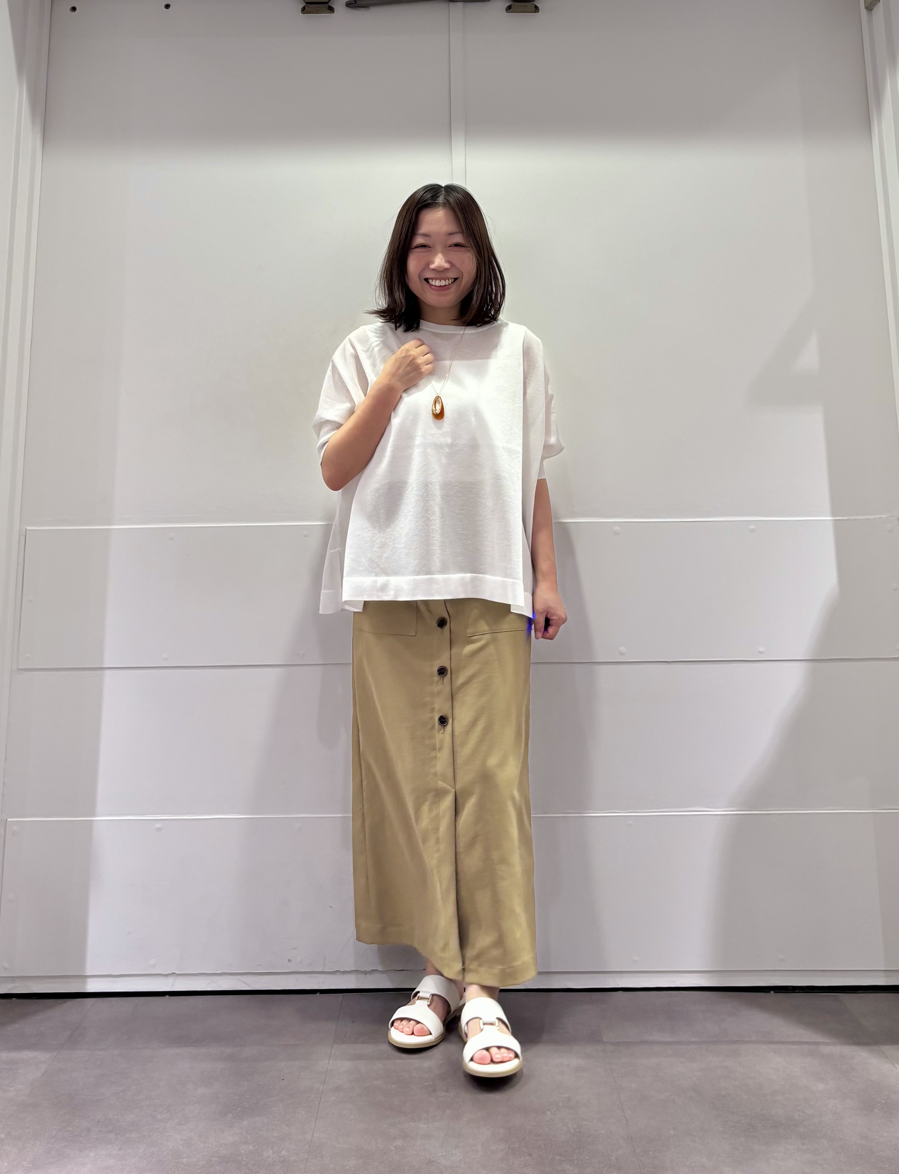 TOKOさんの「UNTITLED｜【アンサンブル可/洗える】シアーレーヨンニット」を使ったコーディネート