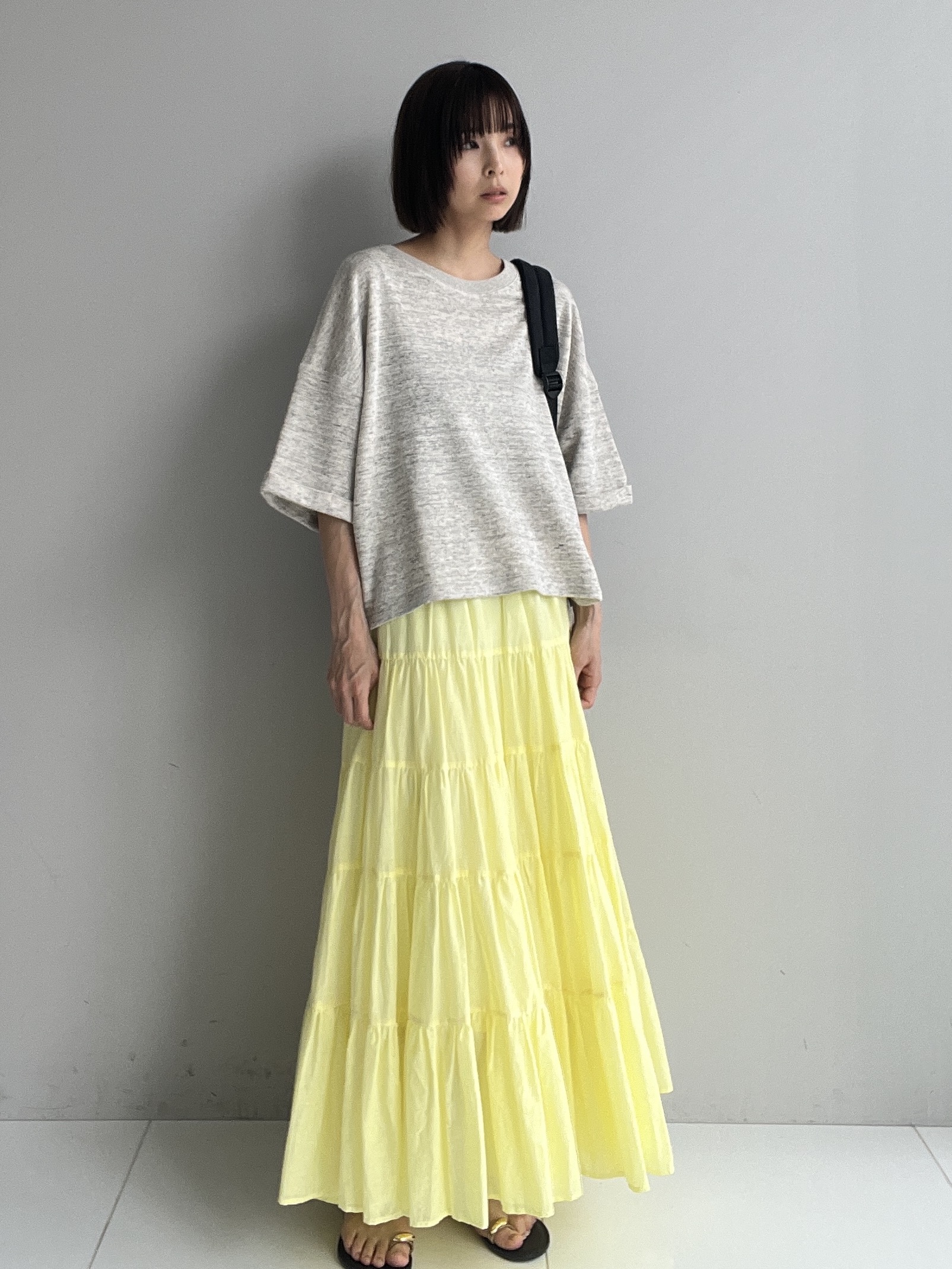 misaさんの「DRESSTERIOR｜【セットアップ可/ウォッシャブル】ストレッチ裏毛ハーフスリーブプルオーバー」を使ったコーディネート