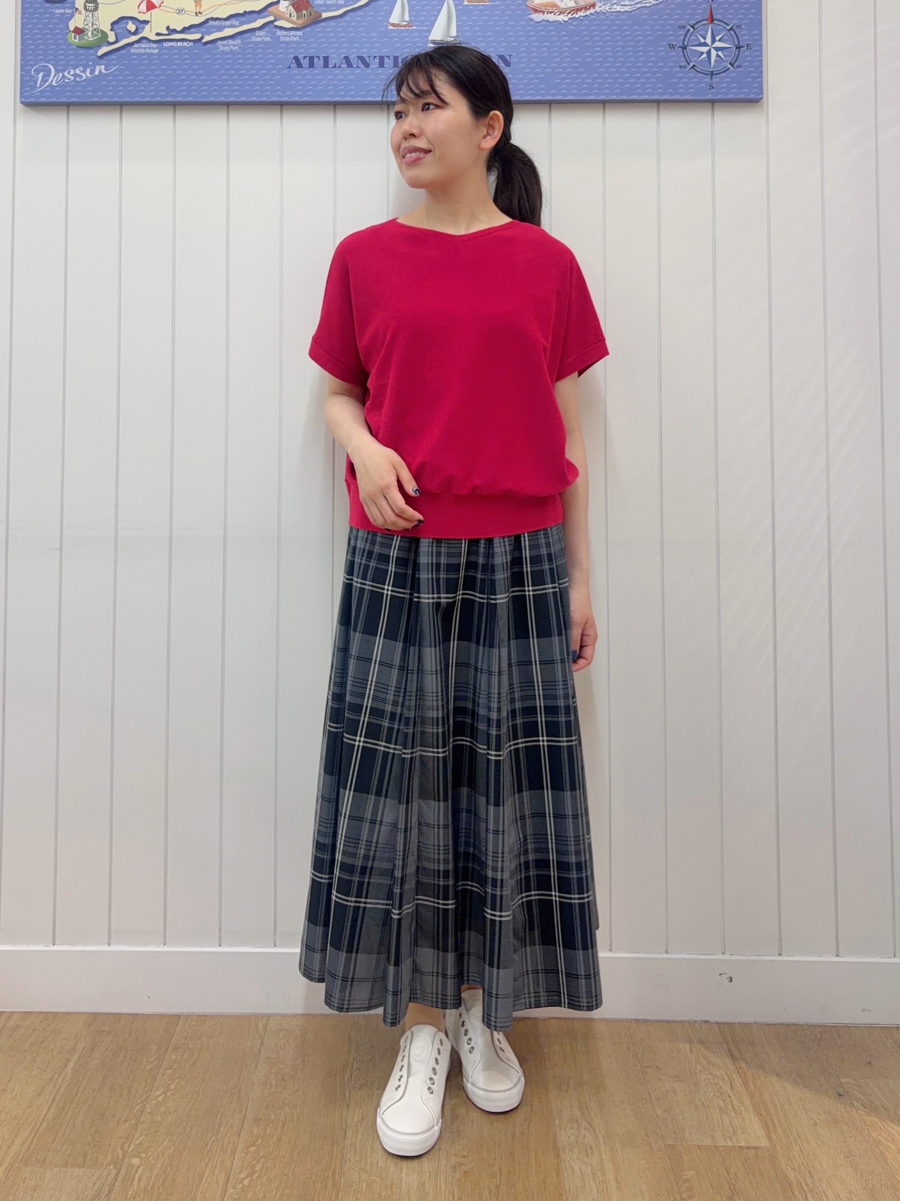 Mayaさんの「Dessin｜【洗える】後ろボタンフレンチスリーブニット」を使ったコーディネート