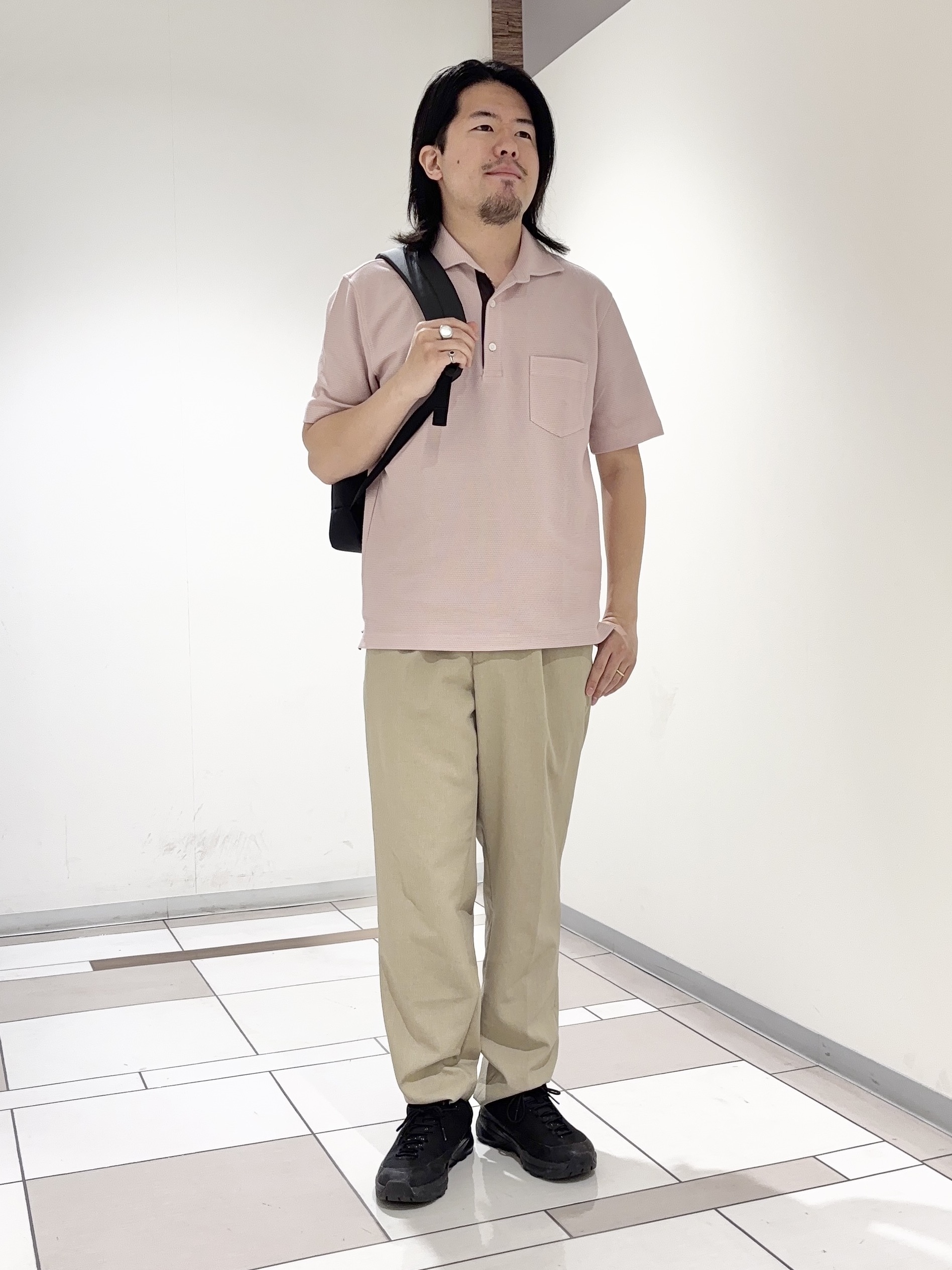 及川さんの「TAKEO KIKUCHI｜【抗菌防臭】ステイフレッシュ ポロシャツ」を使ったコーディネート