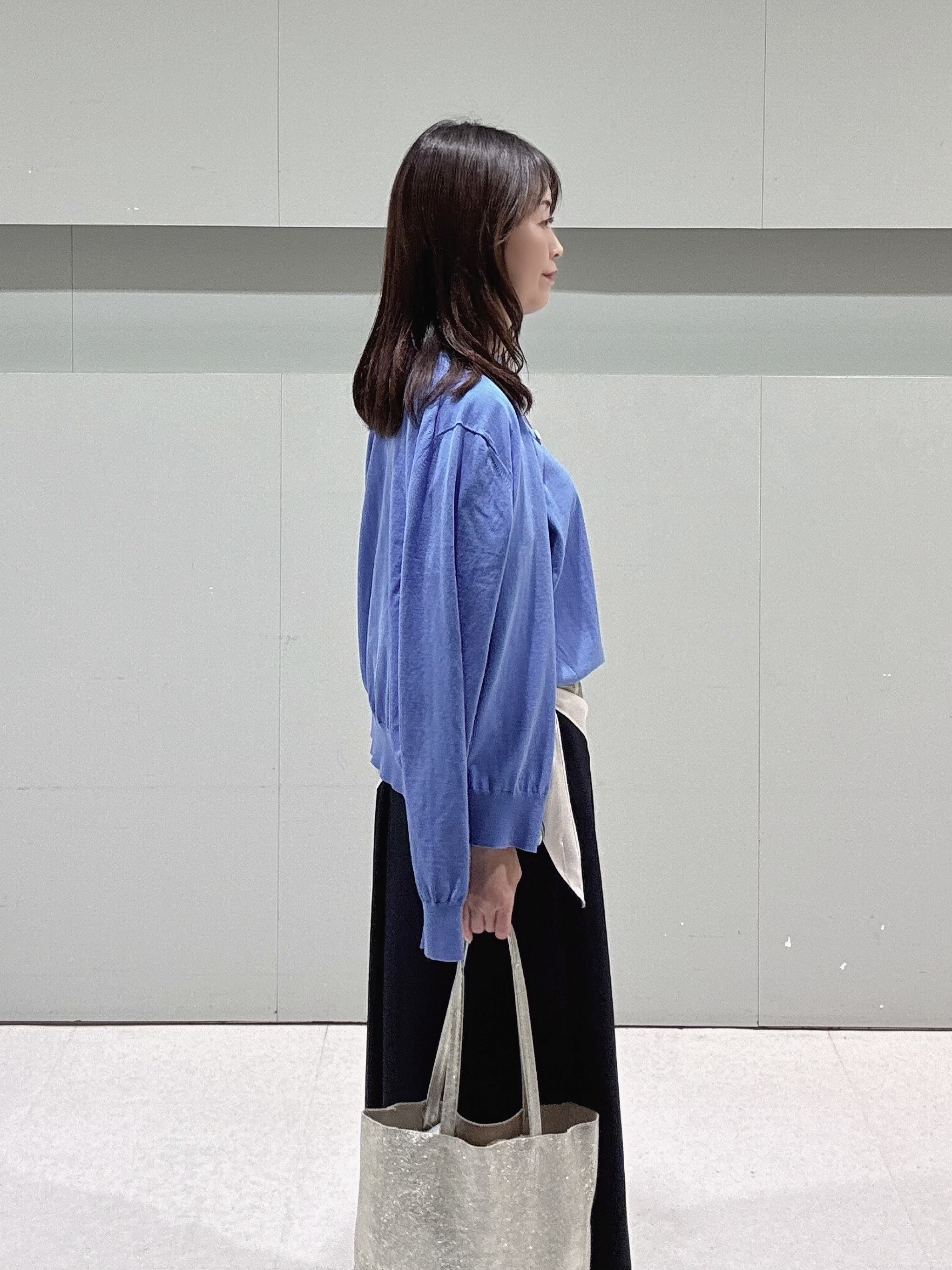 makiさんの「UNTITLED｜【9色展開/アンサンブル可】コットンクルーネックカーディガン」を使ったコーディネート
