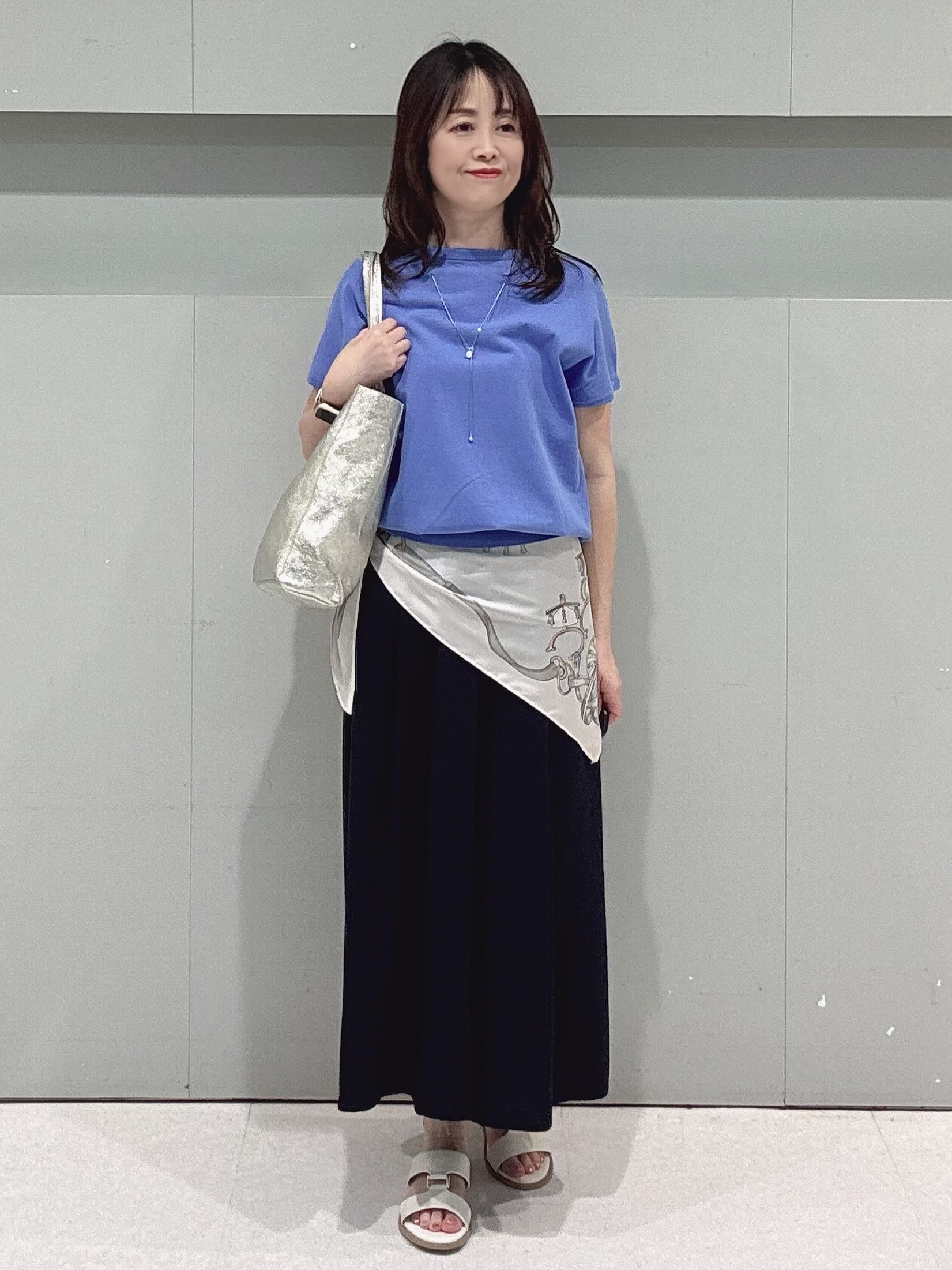 makiさんの「UNTITLED｜【9色展開/アンサンブル可】コットンクルーネックカーディガン」を使ったコーディネート