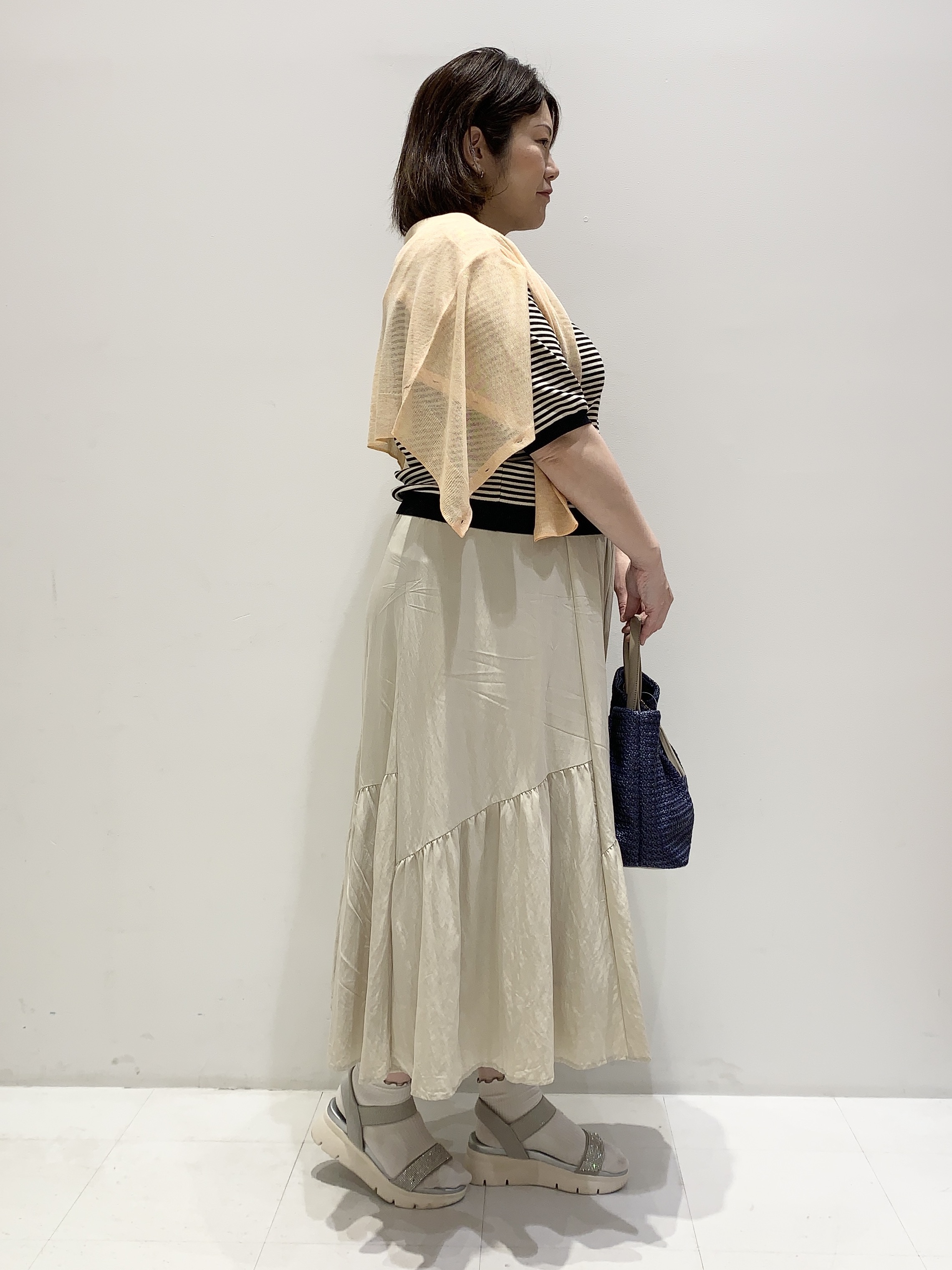 みいちゃんさんの「grove｜高評価！【洗える/名品】大人の透け感、シアーカーディガン」を使ったコーディネート