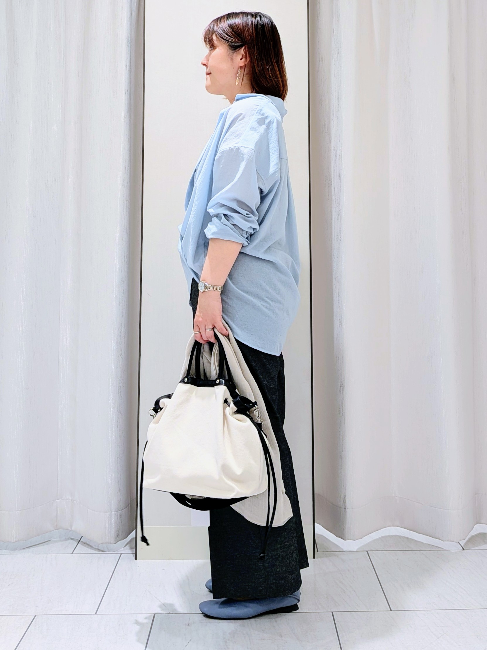 Onumaさんの「UNTITLED｜【2WAY/マシンウォッシャブル】カシュクールデザインシャツ」を使ったコーディネート