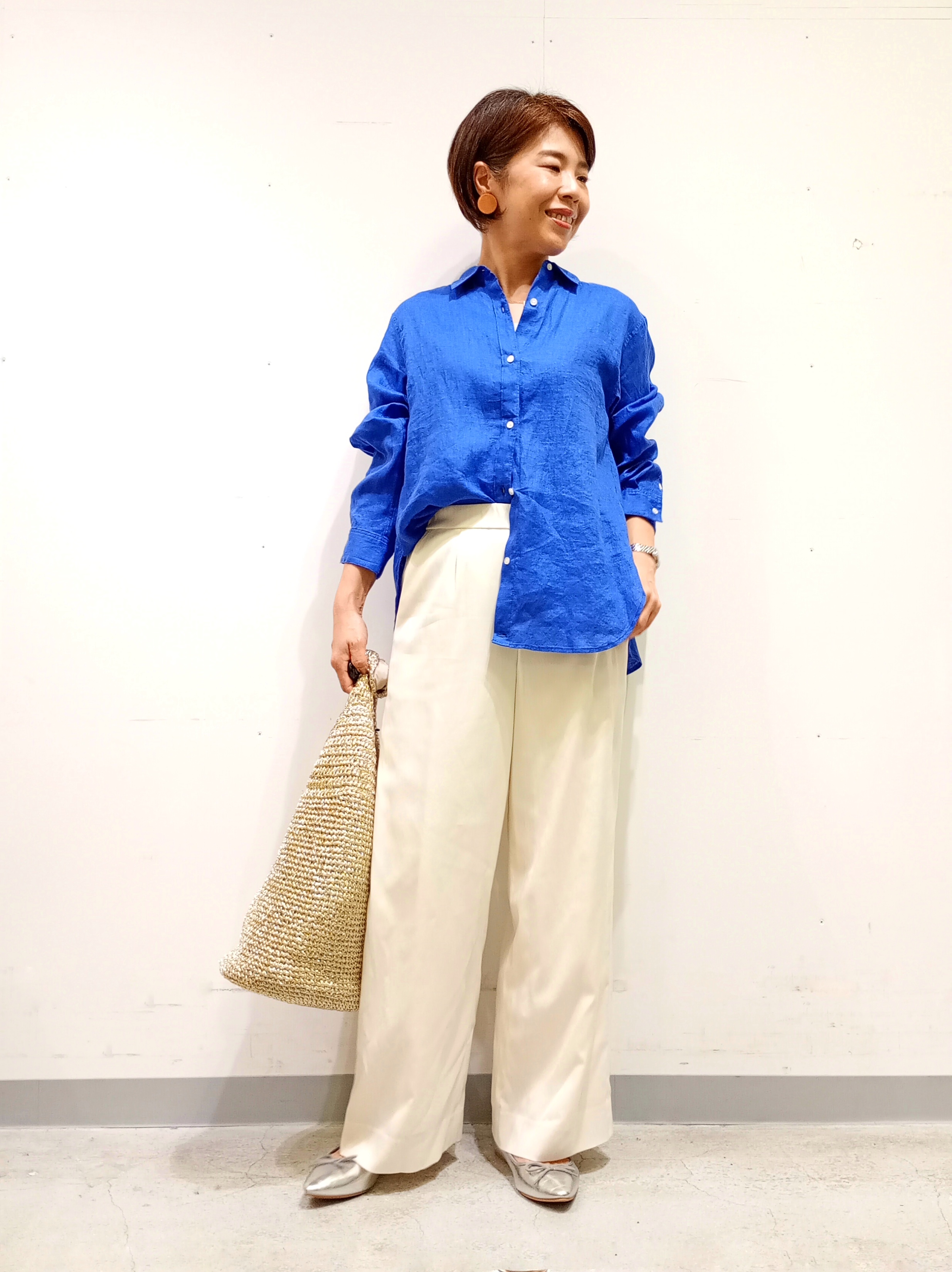 Kさんの「INDIVI｜【洗える／SETUP可能】スキッパーブラウス」を使ったコーディネート