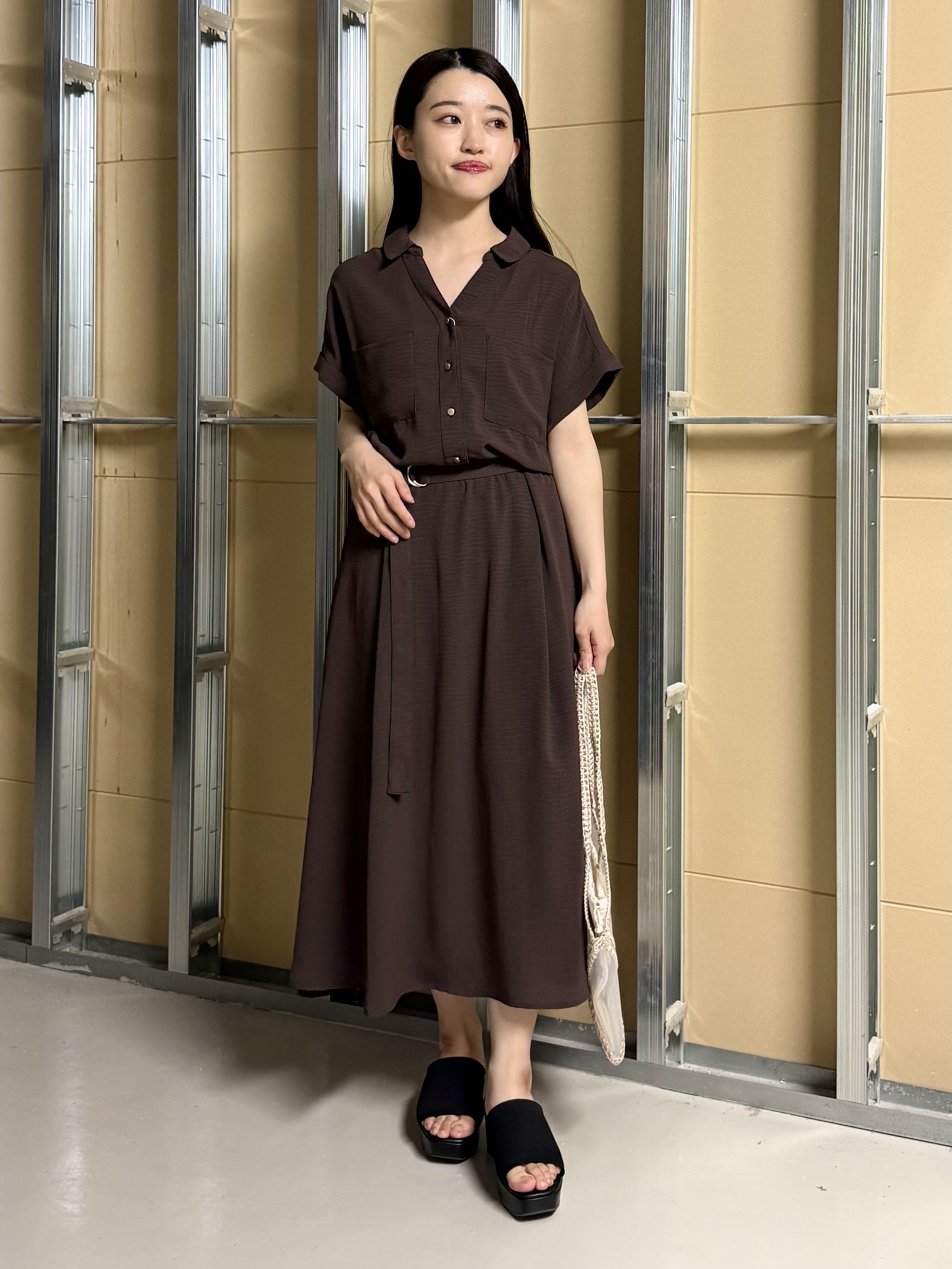 sahoさんの「THE SHOP TK｜【S-XL/ひんやり/防しわ】欲しいが詰まった 上品フィット＆フレアワンピース」を使ったコーディネート