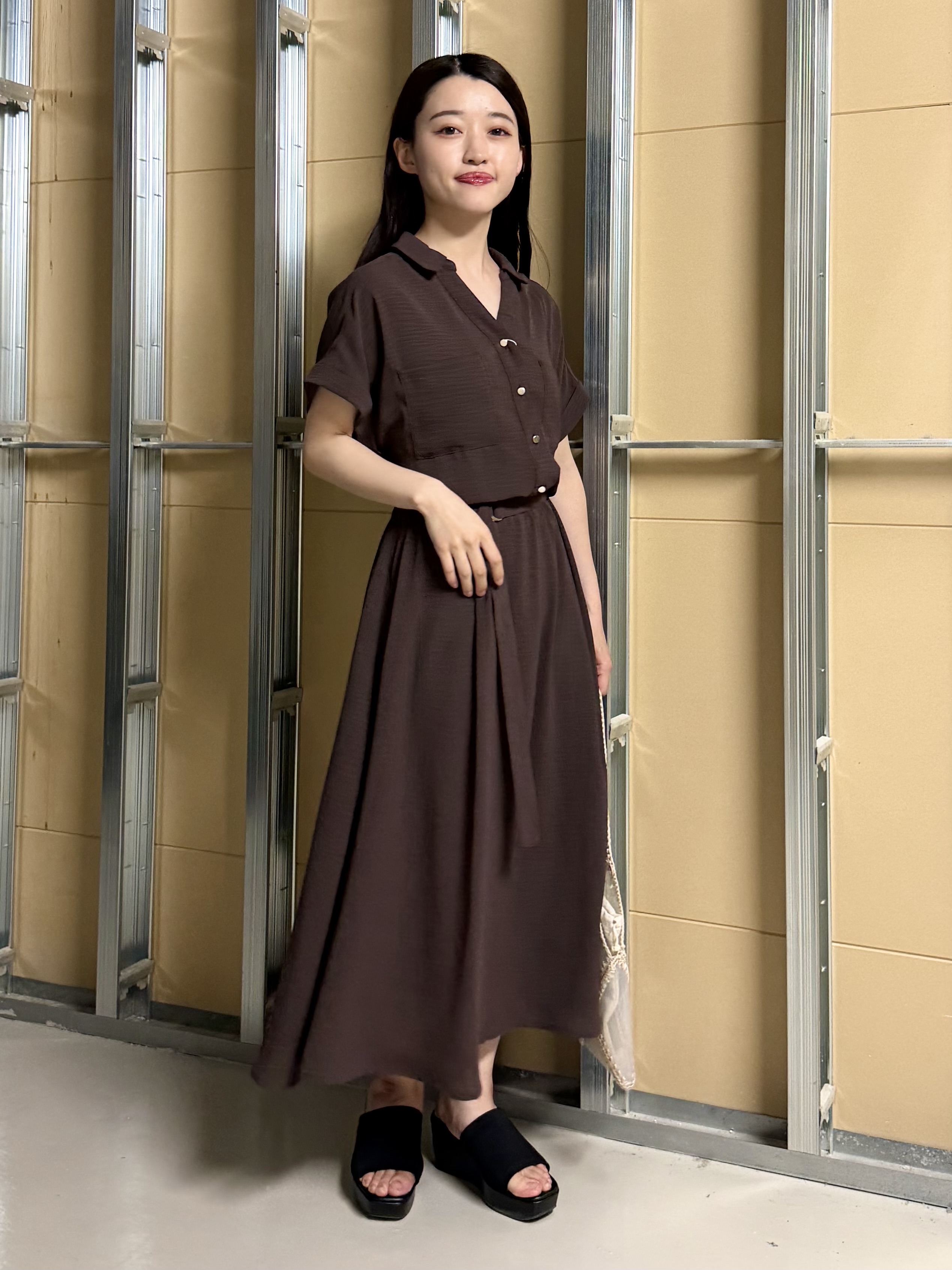 sahoさんの「THE SHOP TK｜【S-XL/ひんやり/防しわ】欲しいが詰まった 上品フィット＆フレアワンピース」を使ったコーディネート