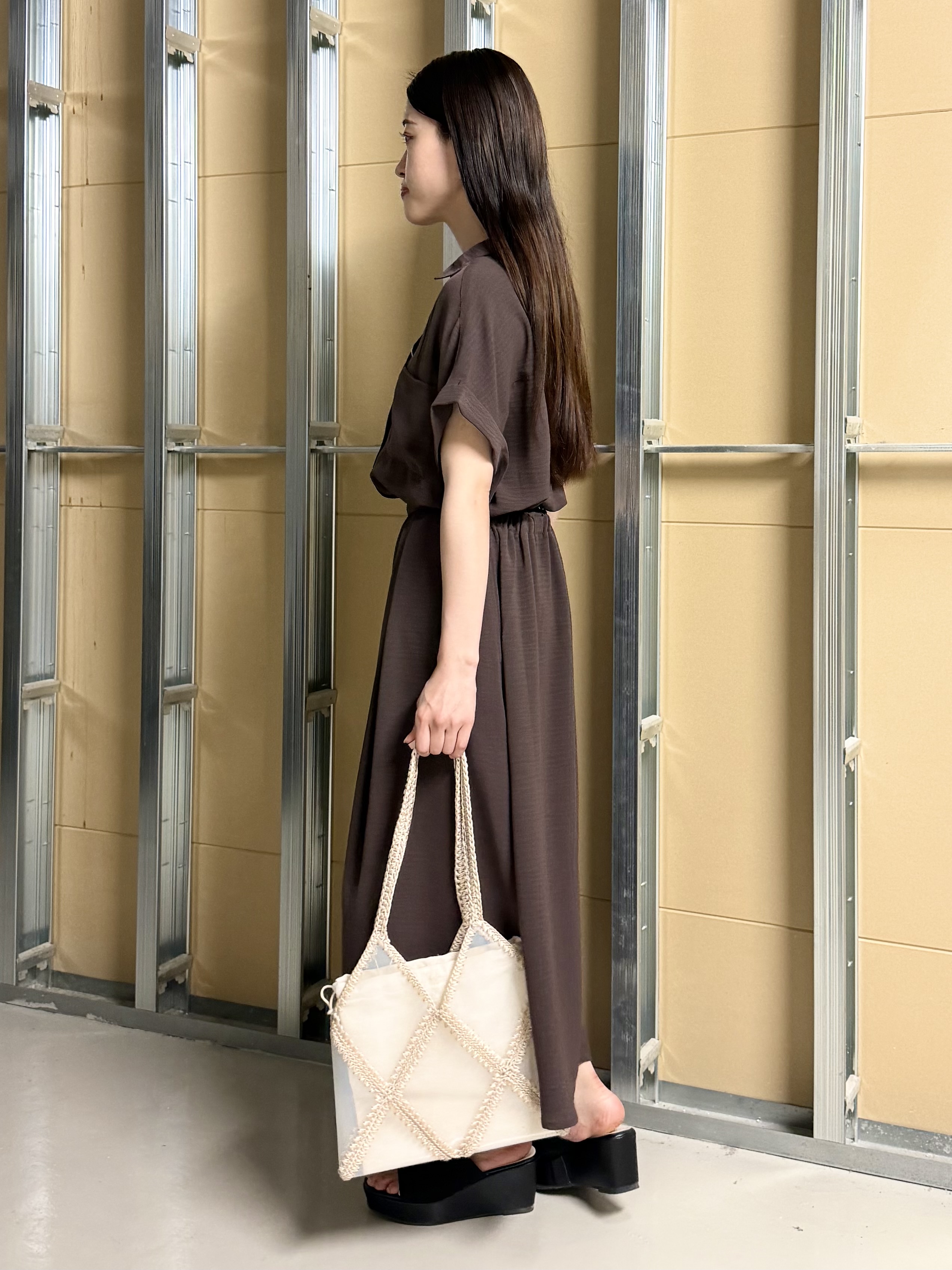 sahoさんの「THE SHOP TK｜【S-XL/ひんやり/防しわ】欲しいが詰まった 上品フィット＆フレアワンピース」を使ったコーディネート