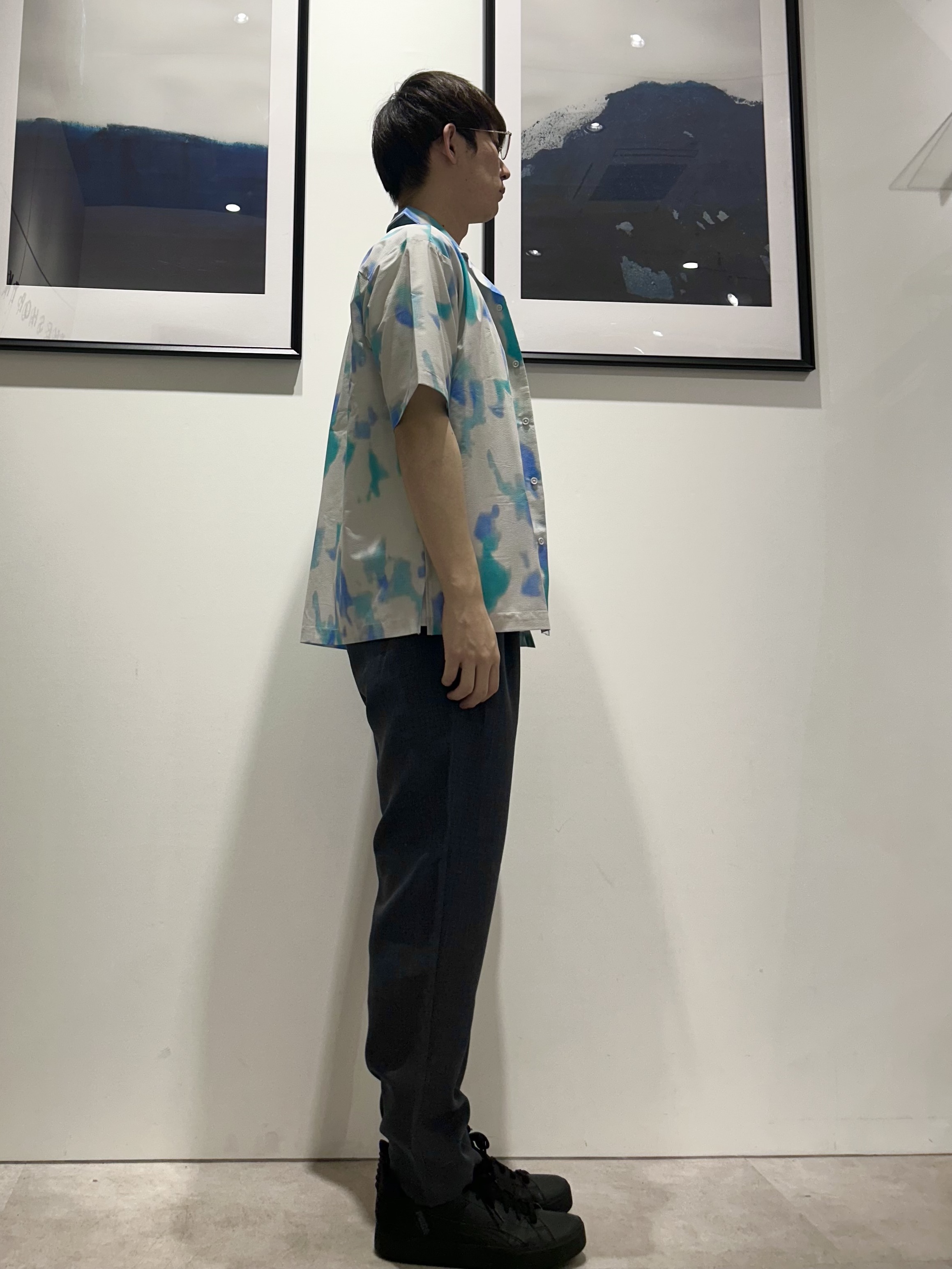 。さんの「THE SHOP TK｜プリント柄 開襟半袖シャツ 洗濯機OK」を使ったコーディネート