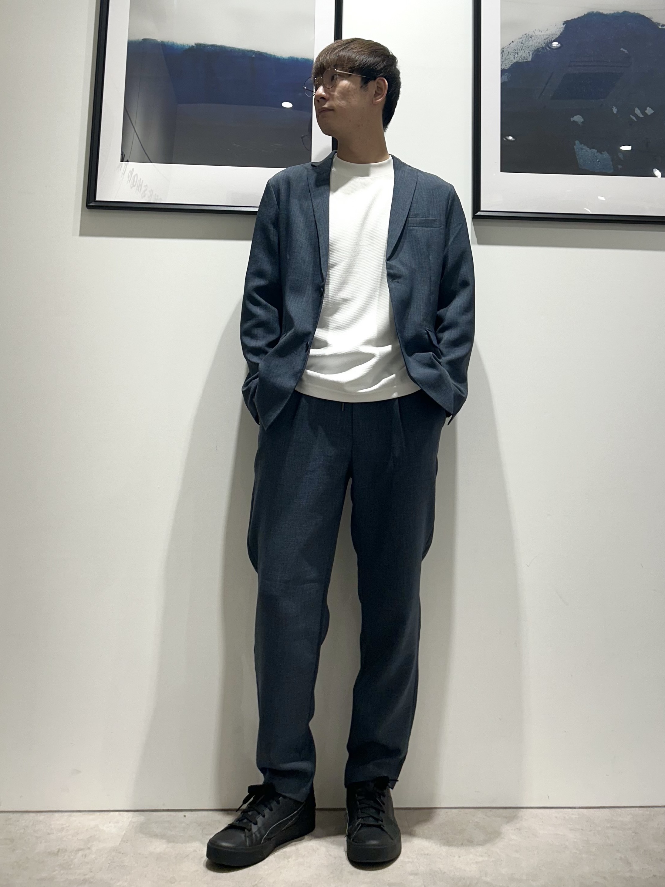。さんの「THE SHOP TK｜【LINO FINE】リネンライク テーラードジャケット 吸水速乾/イージーケア/UVカット/洗濯機」を使ったコーディネート
