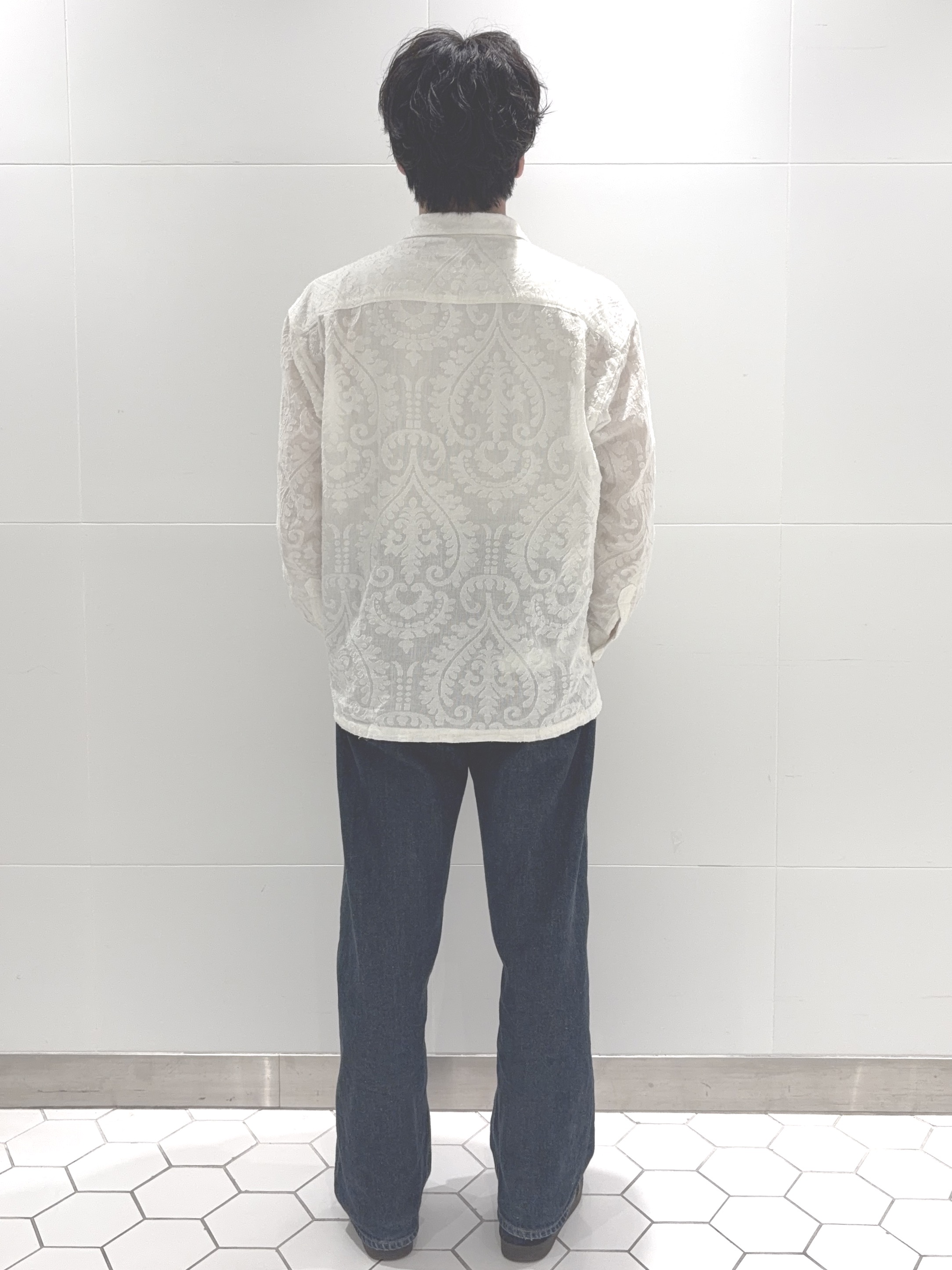 takeruさんの「Dessin｜【洗える】インド刺繍コットン開襟シャツ」を使ったコーディネート